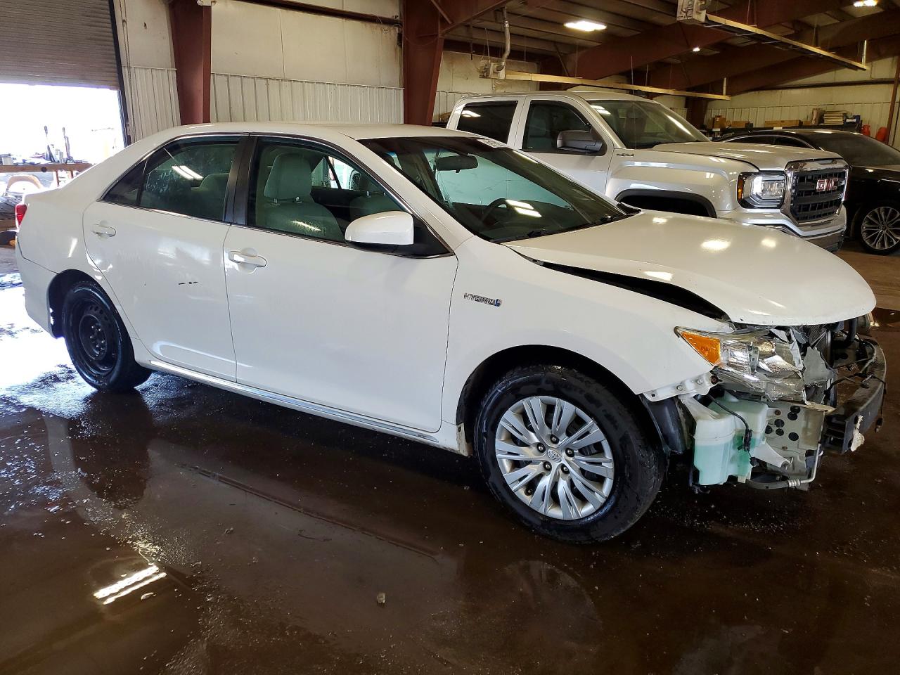 2013 Toyota Camry Hybrid Le White vin: 4T1BD1FK6DU096187