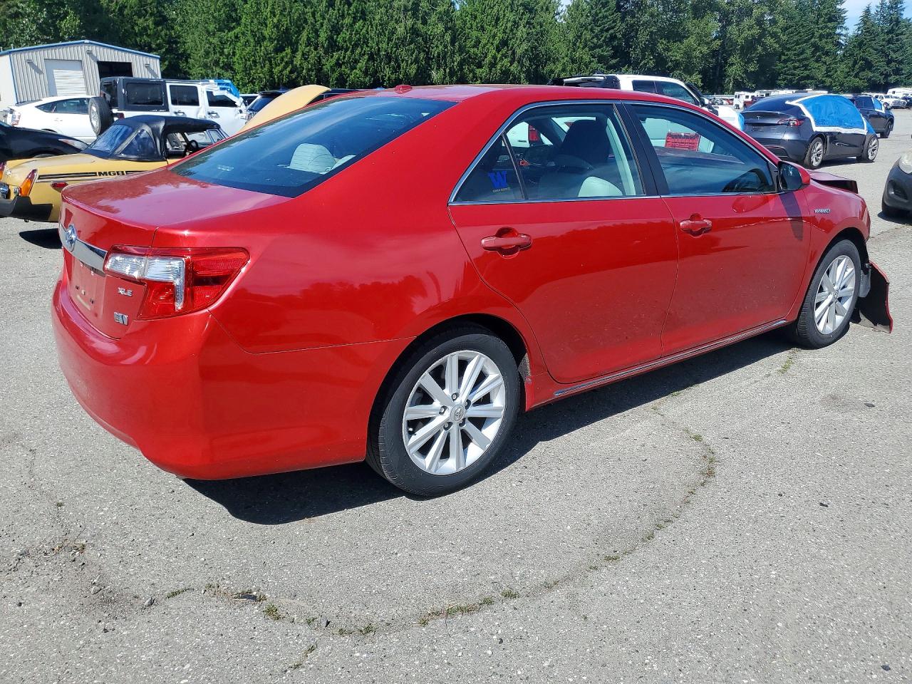 2014 Toyota Camry Hybrid Xle Red vin: 4T1BD1FK6EU105861