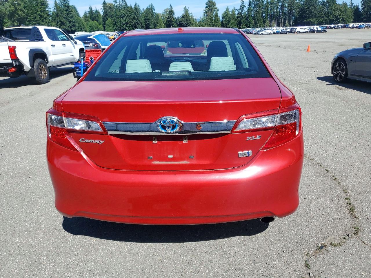 2014 Toyota Camry Hybrid Xle Red vin: 4T1BD1FK6EU105861