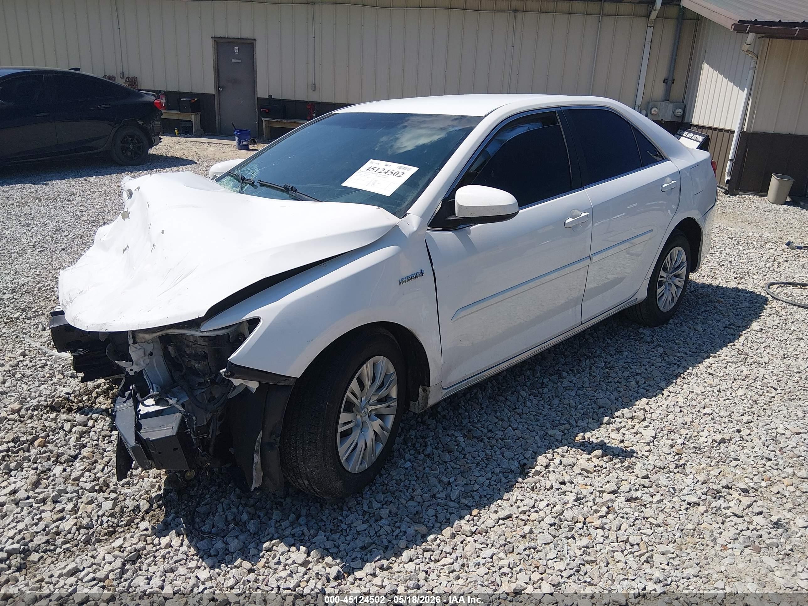 2014 Toyota Camry Hybrid Le White vin: 4T1BD1FK6EU120795