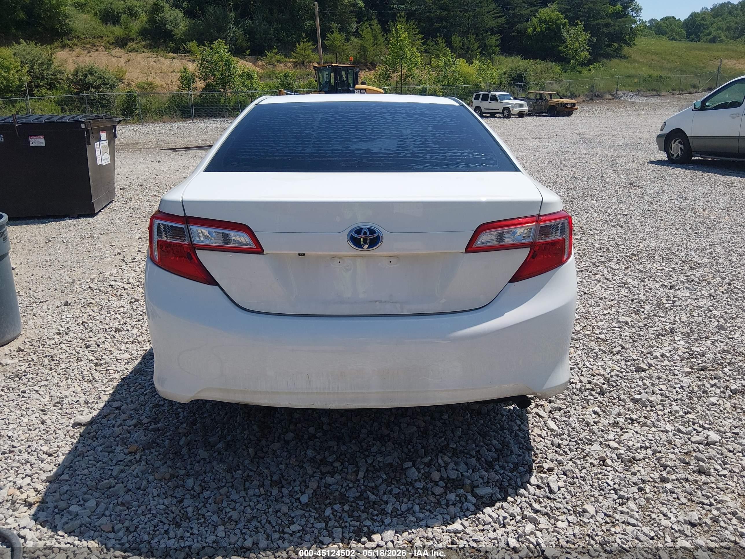 2014 Toyota Camry Hybrid Le White vin: 4T1BD1FK6EU120795
