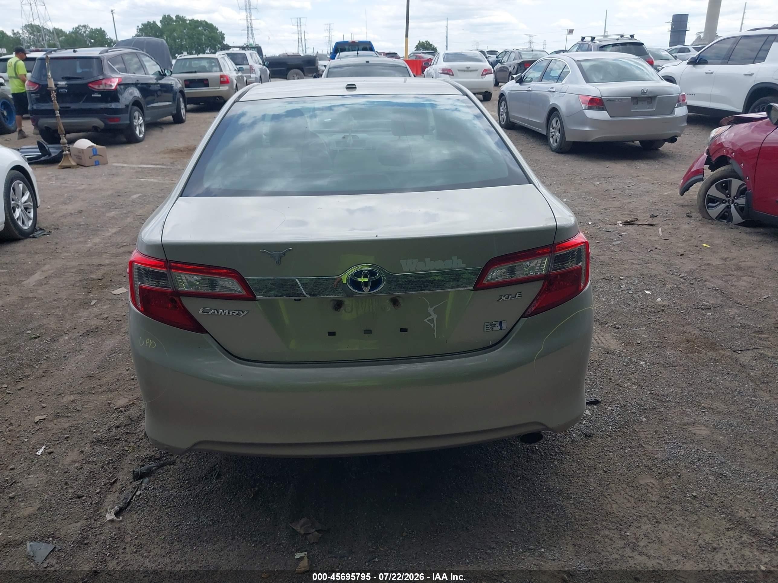 2014 Toyota Camry Hybrid Xle Silver vin: 4T1BD1FK6EU130095