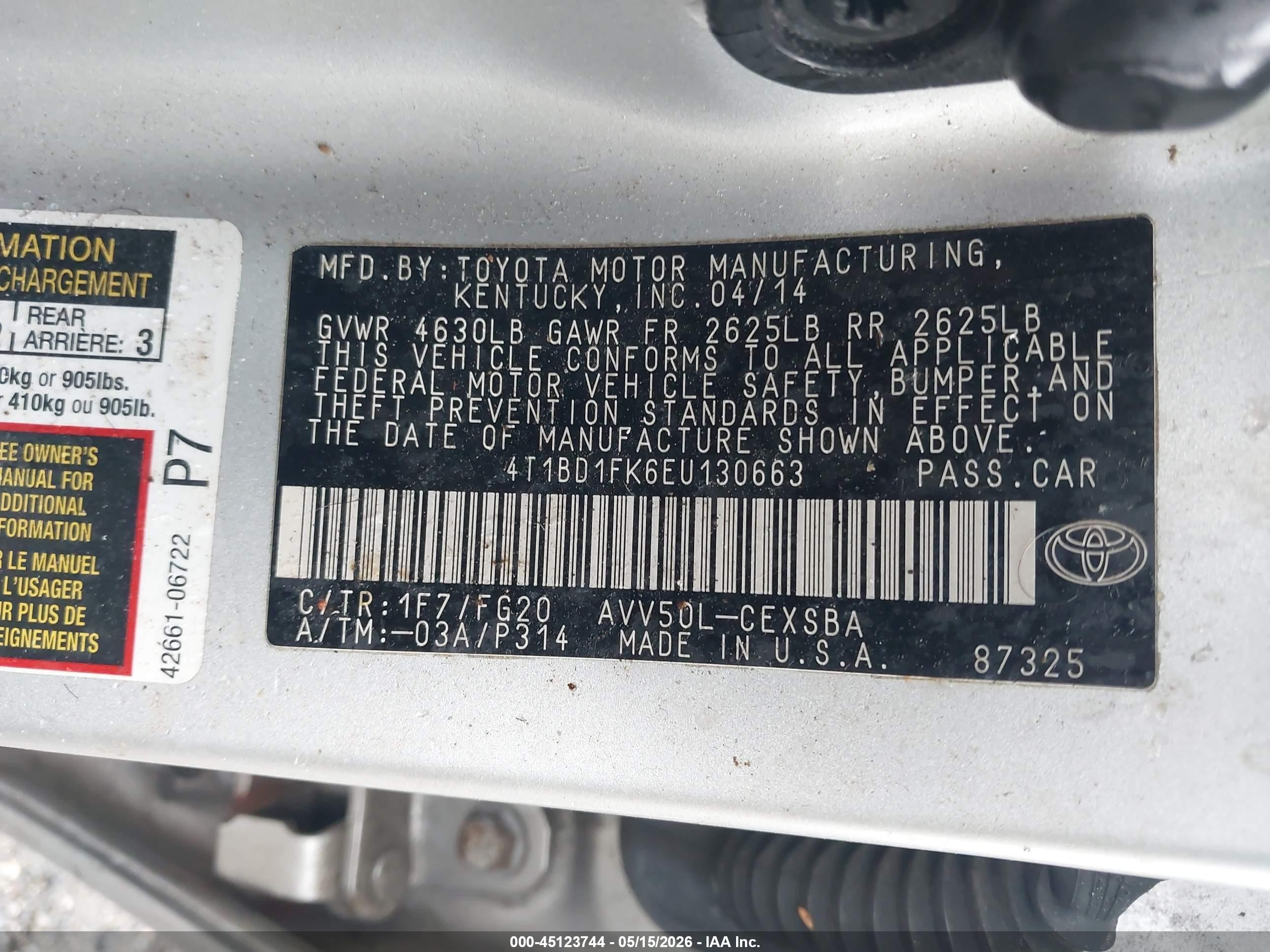 2014 Toyota Camry Hybrid Se Limited Edition Серебряный vin: 4T1BD1FK6EU130663