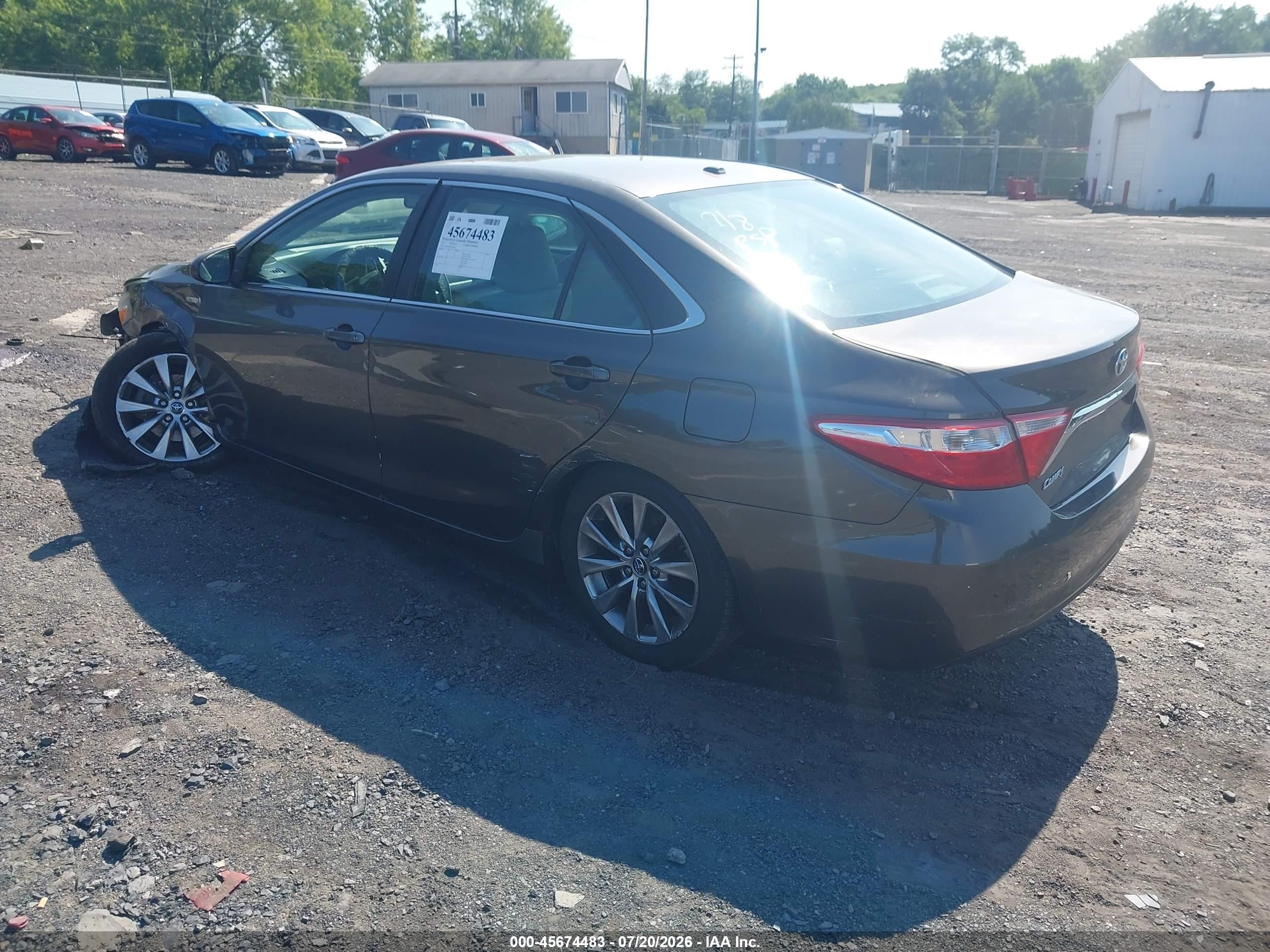 2015 Toyota Camry Hybrid Xle Brown vin: 4T1BD1FK6FU143611
