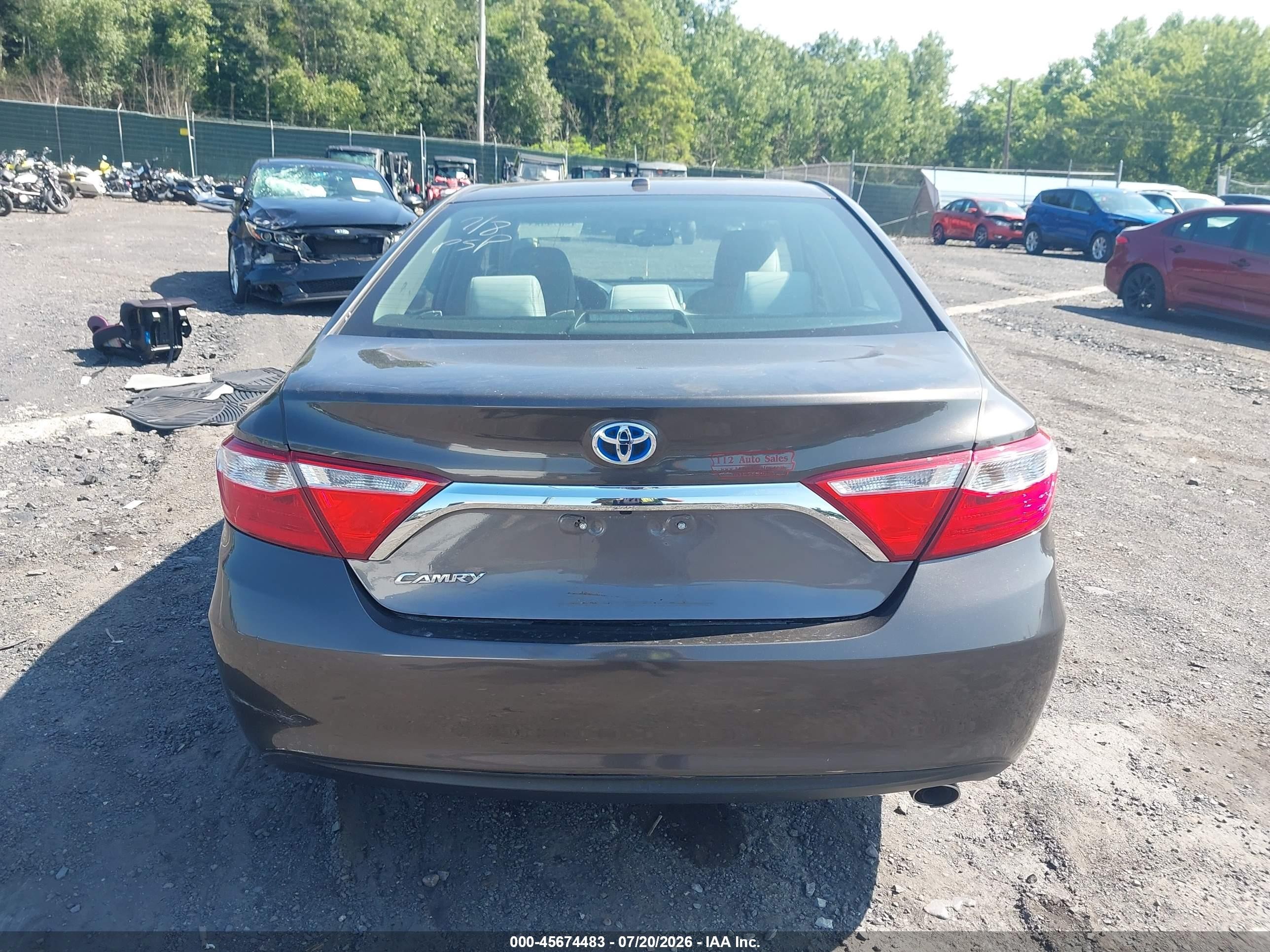 2015 Toyota Camry Hybrid Xle Brown vin: 4T1BD1FK6FU143611