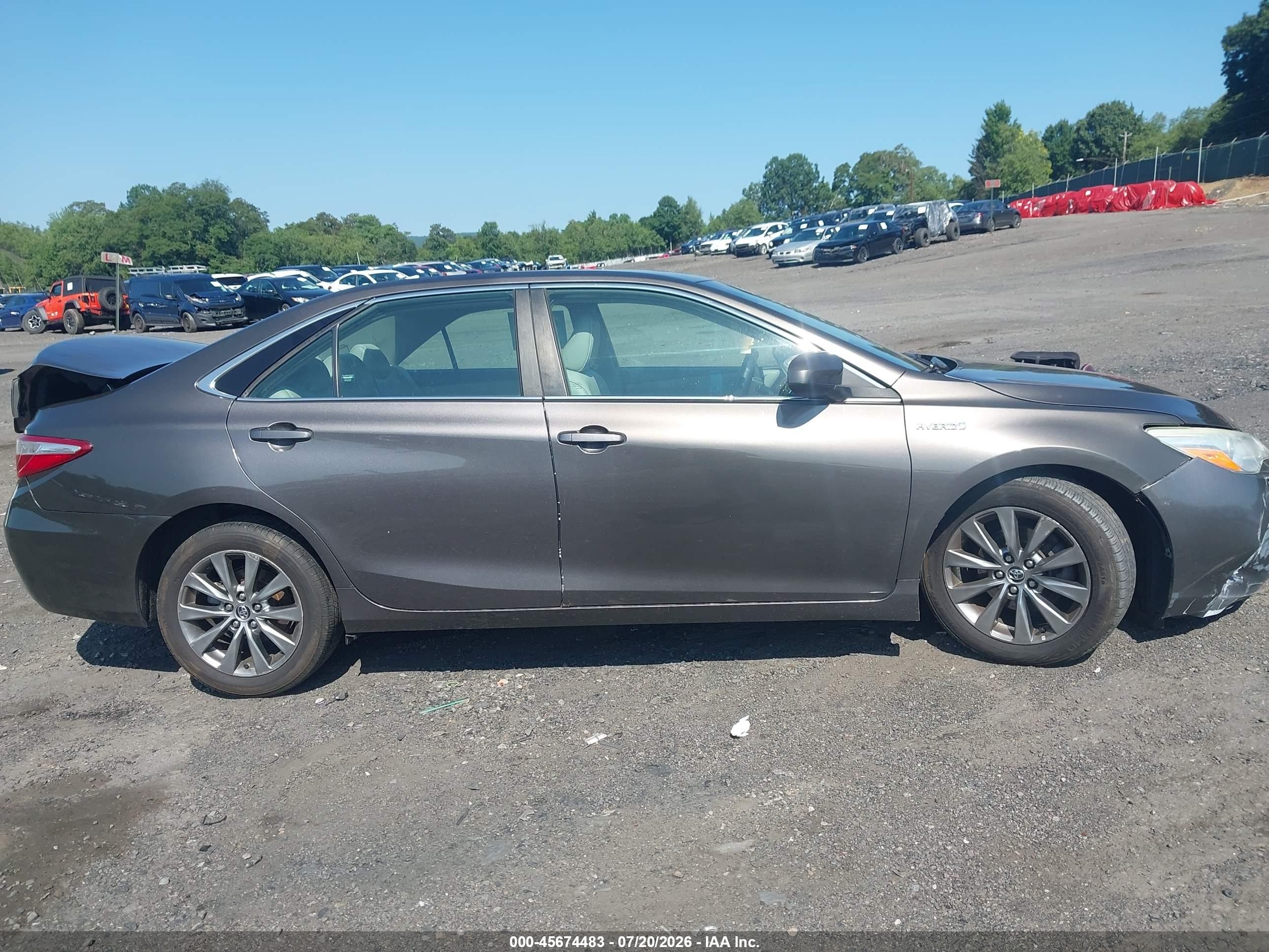 2015 Toyota Camry Hybrid Xle Brown vin: 4T1BD1FK6FU143611