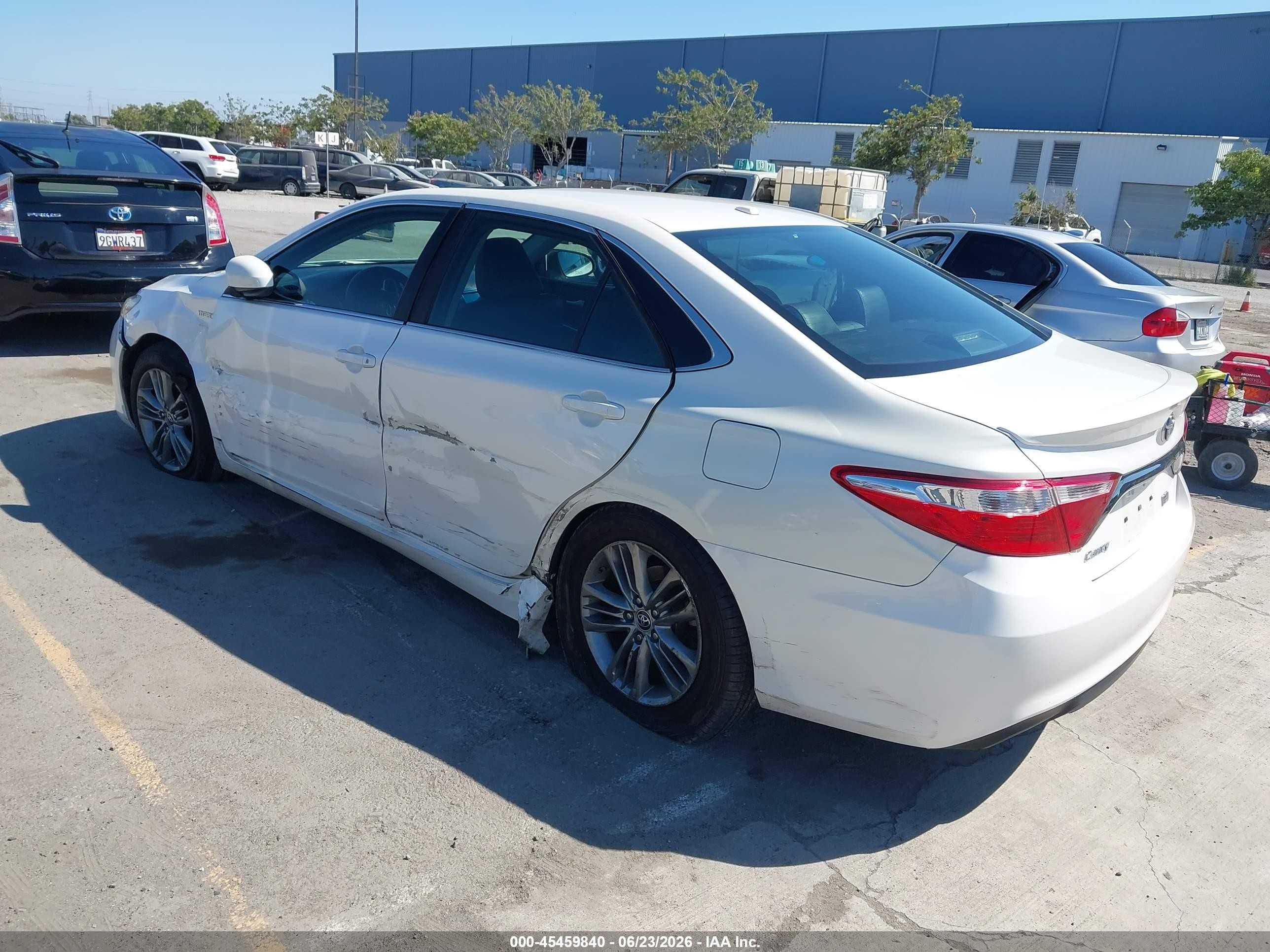 2015 Toyota Camry Hybrid Se White vin: 4T1BD1FK6FU145780