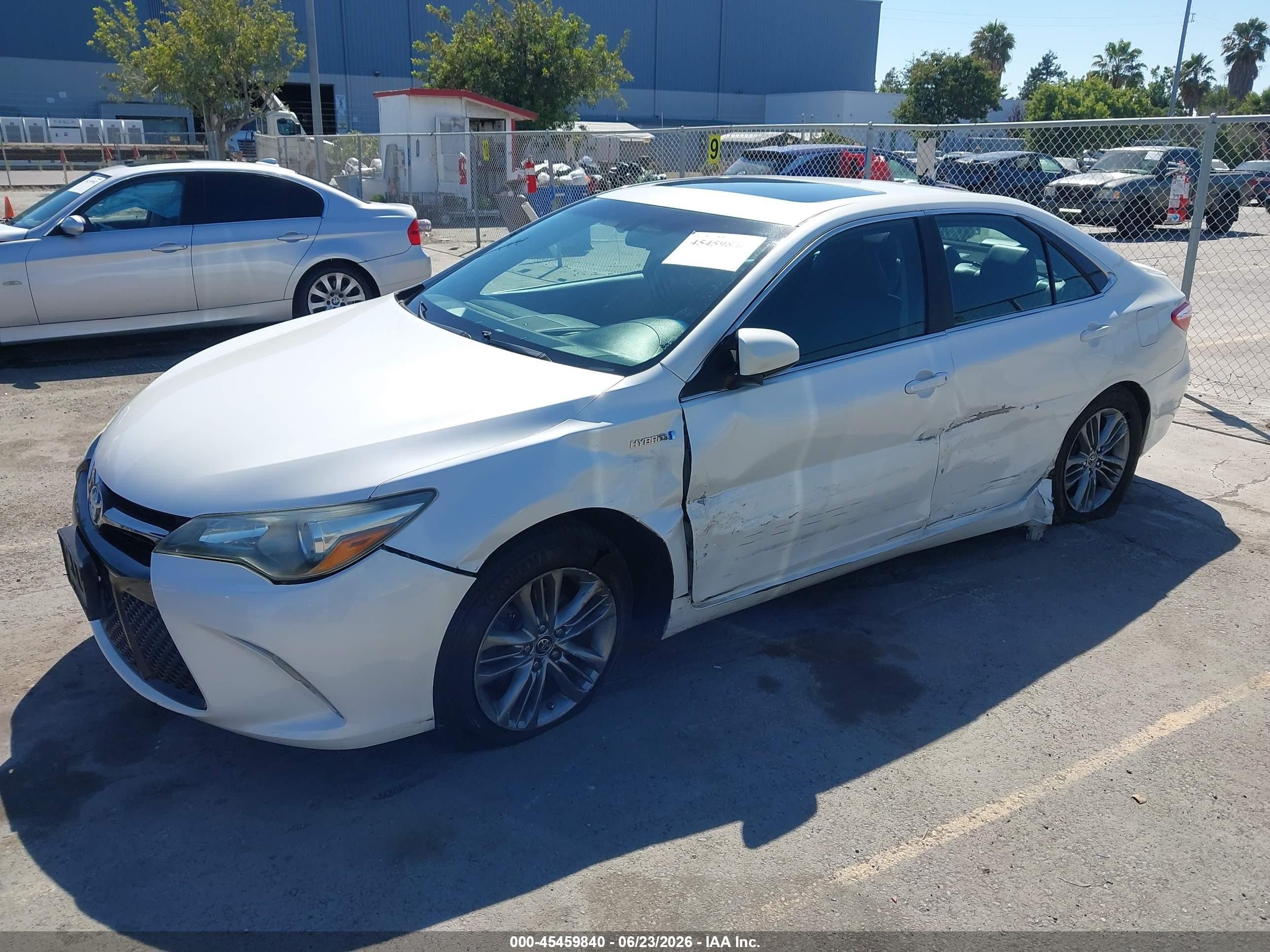 2015 Toyota Camry Hybrid Se White vin: 4T1BD1FK6FU145780