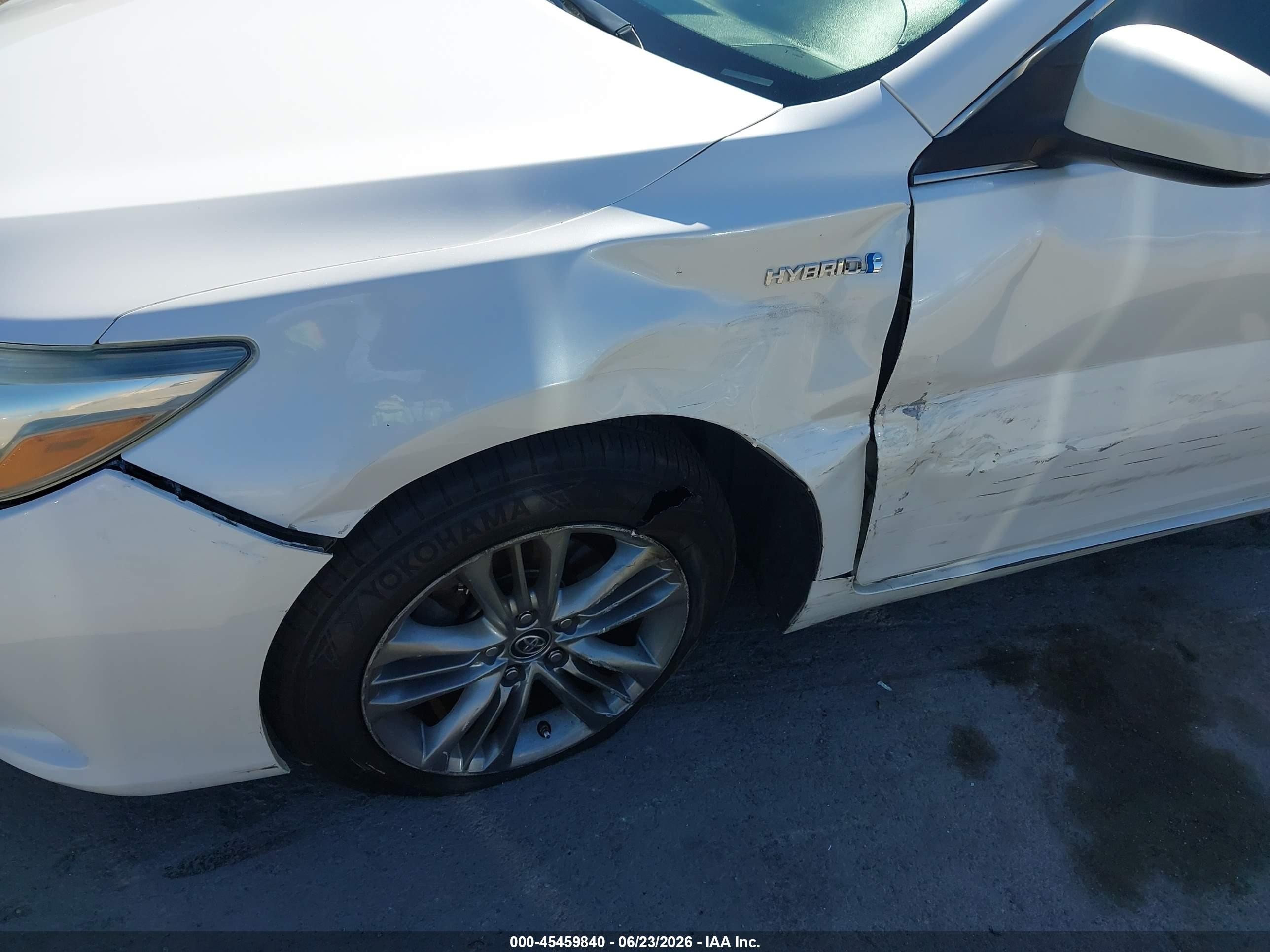 2015 Toyota Camry Hybrid Se White vin: 4T1BD1FK6FU145780