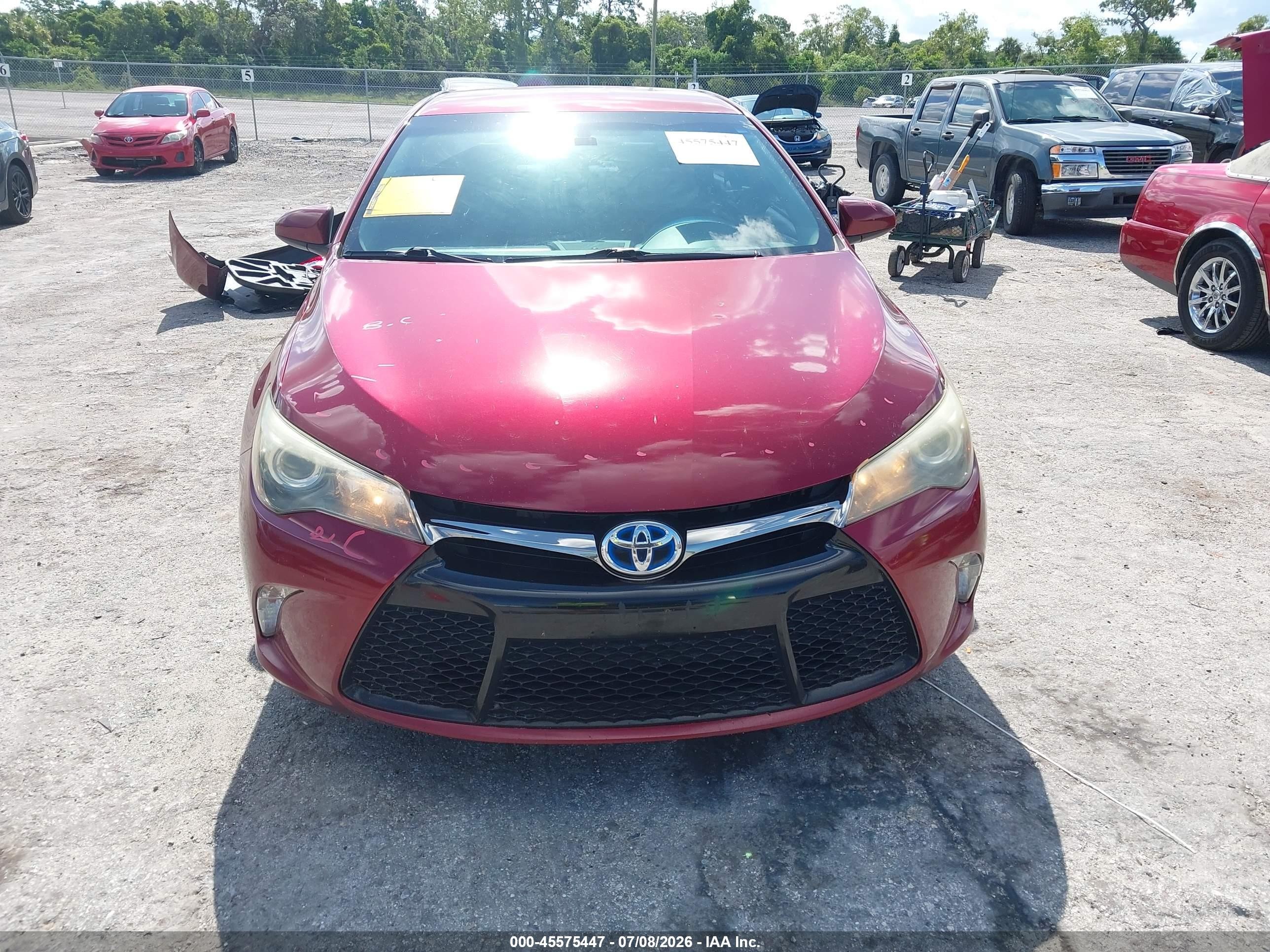 2015 Toyota Camry Hybrid Se Burgundy vin: 4T1BD1FK6FU158061