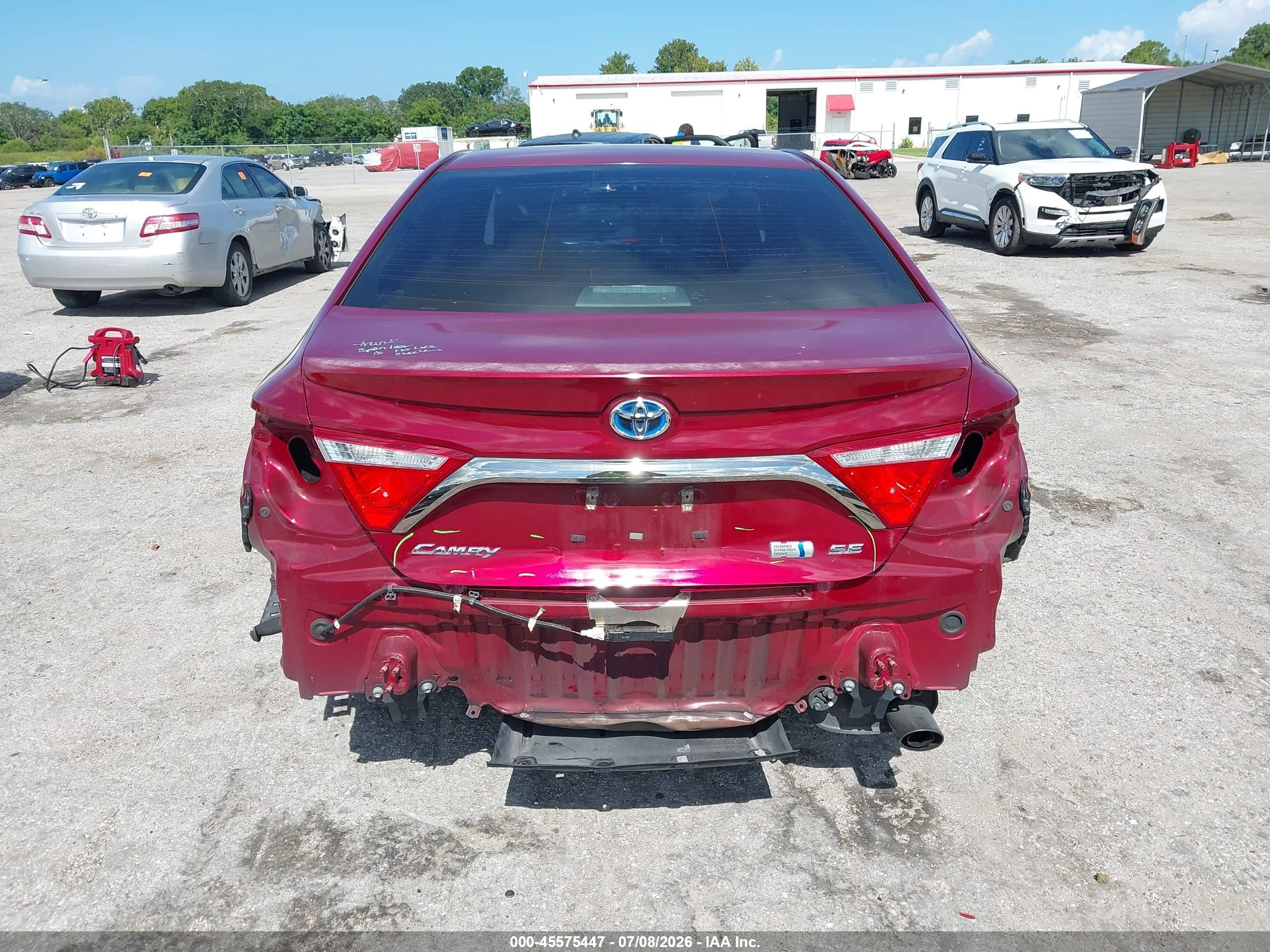 2015 Toyota Camry Hybrid Se Burgundy vin: 4T1BD1FK6FU158061