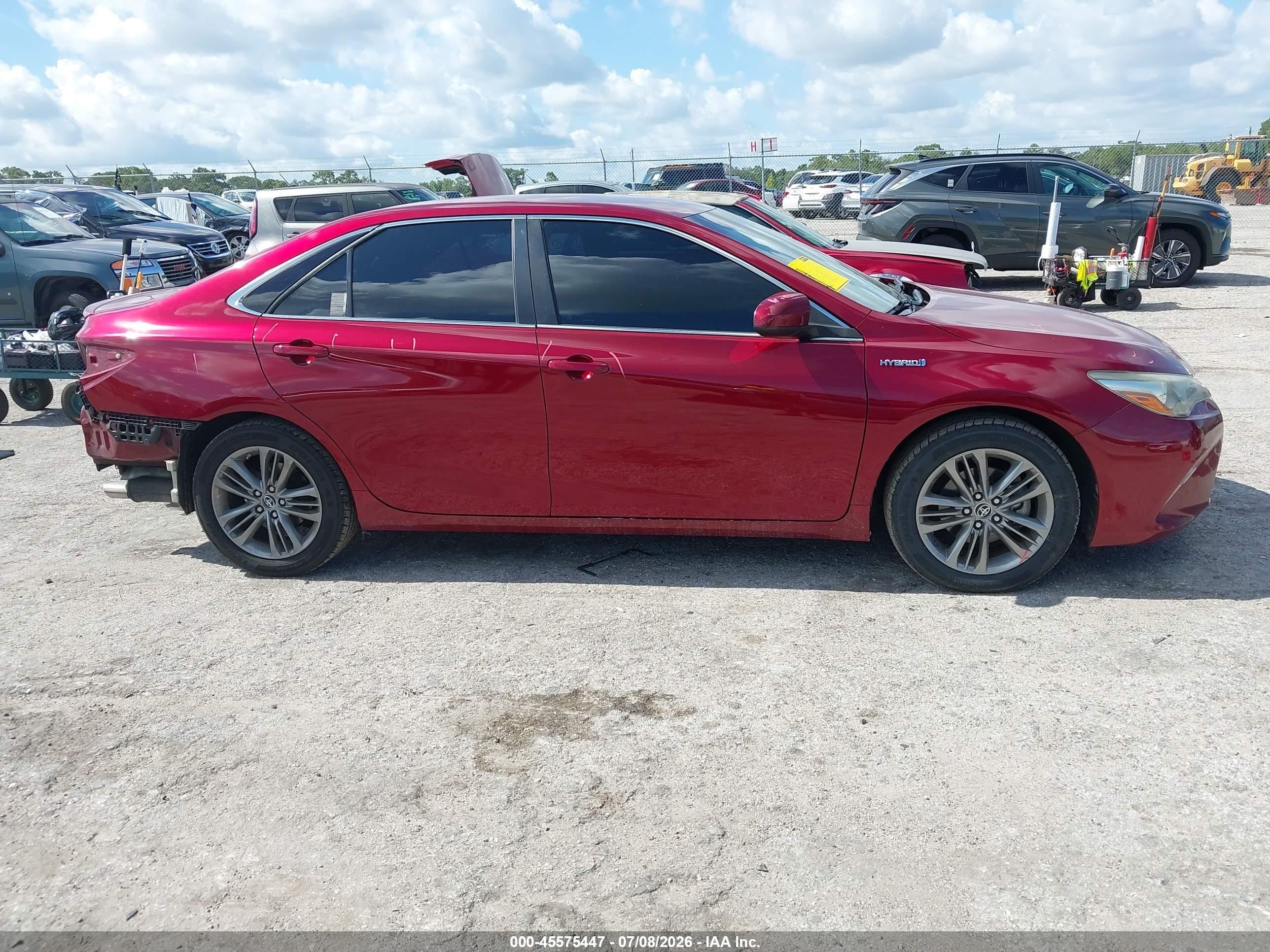 2015 Toyota Camry Hybrid Se Burgundy vin: 4T1BD1FK6FU158061