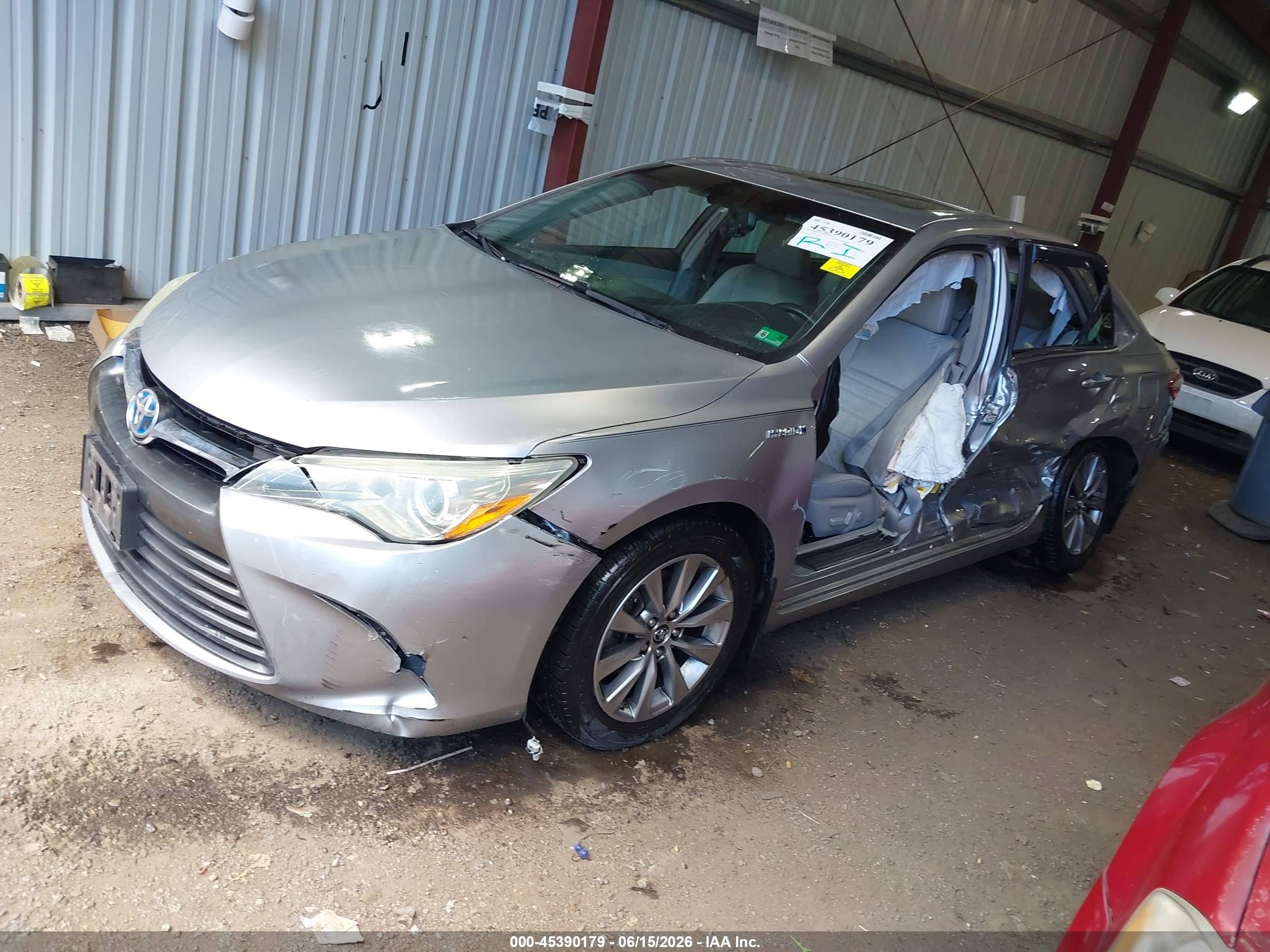 2015 Toyota Camry Hybrid Xle Gray vin: 4T1BD1FK6FU159596