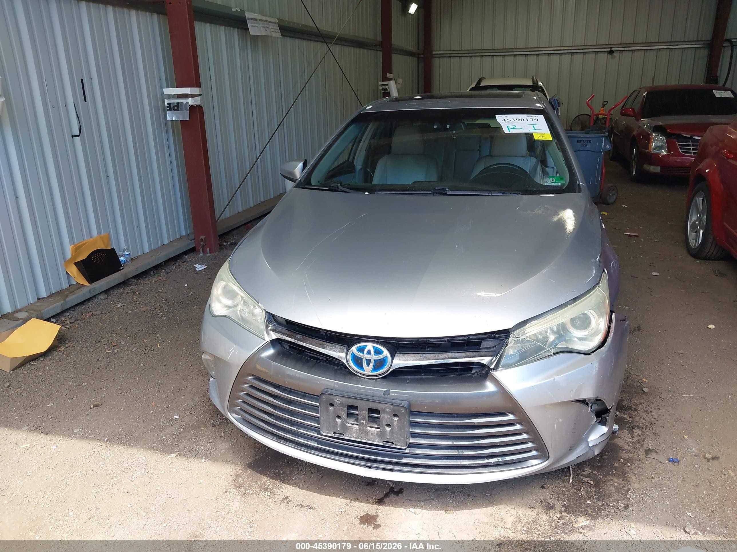 2015 Toyota Camry Hybrid Xle Gray vin: 4T1BD1FK6FU159596