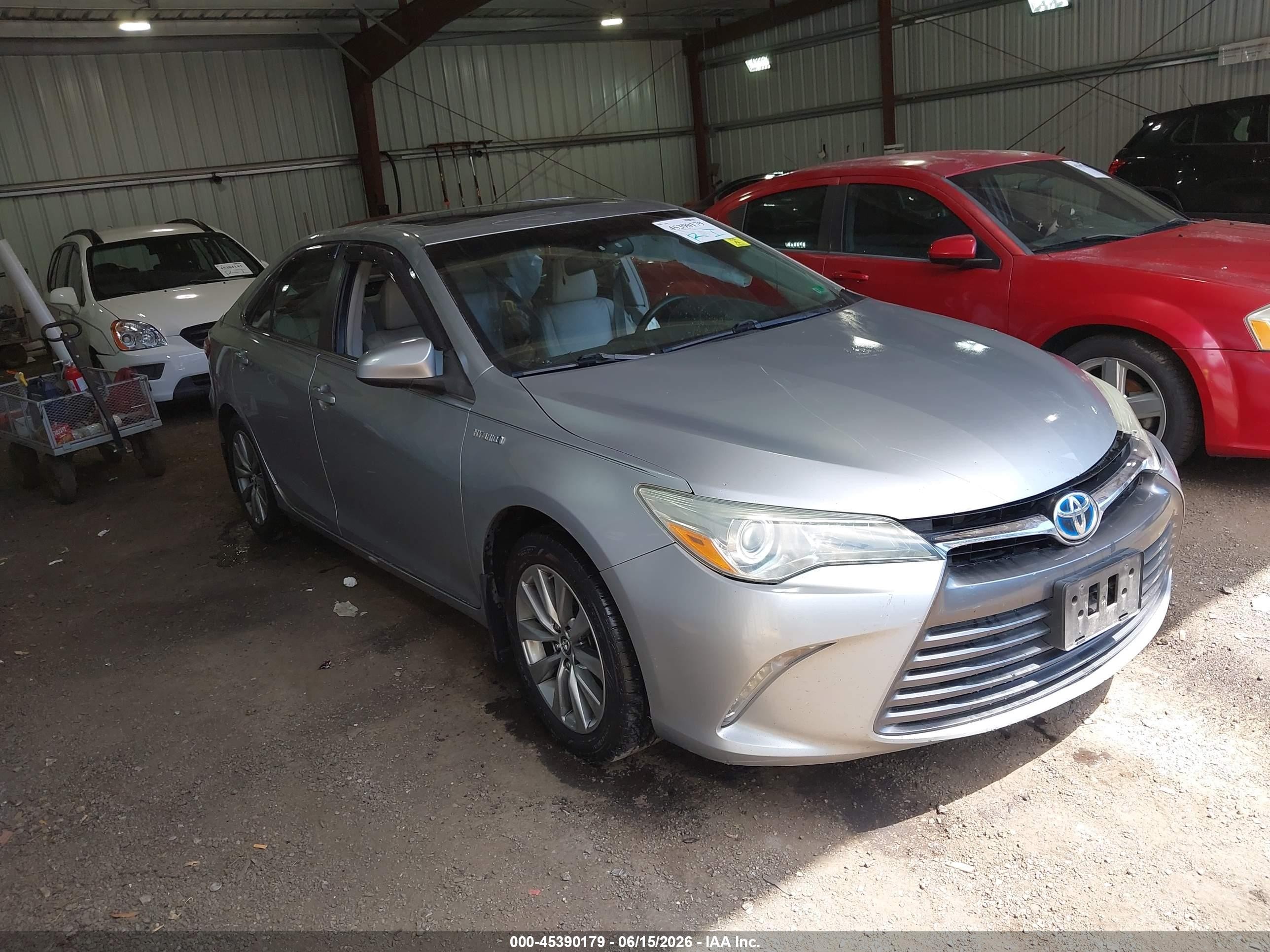 2015 Toyota Camry Hybrid Xle Gray vin: 4T1BD1FK6FU159596