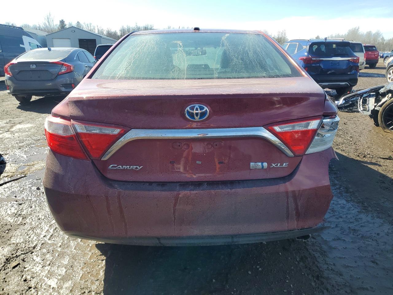 2015 Toyota Camry Hybrid Красный vin: 4T1BD1FK6FU159775
