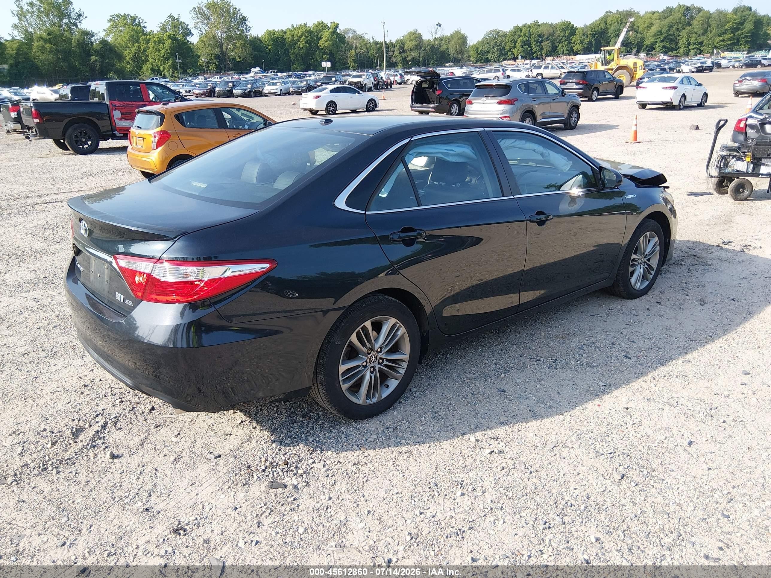 2015 Toyota Camry Hybrid Se Black vin: 4T1BD1FK6FU166810