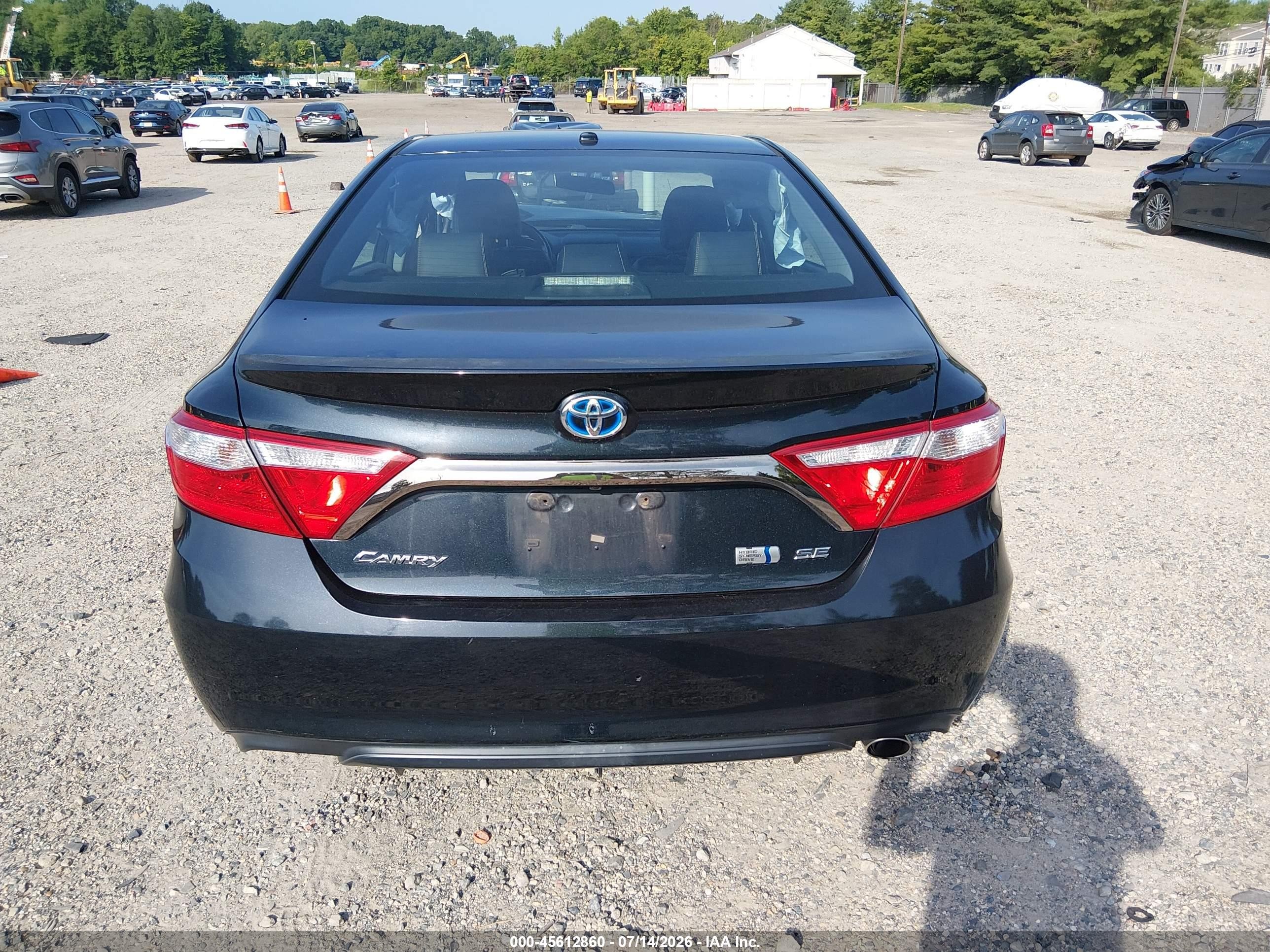 2015 Toyota Camry Hybrid Se Black vin: 4T1BD1FK6FU166810