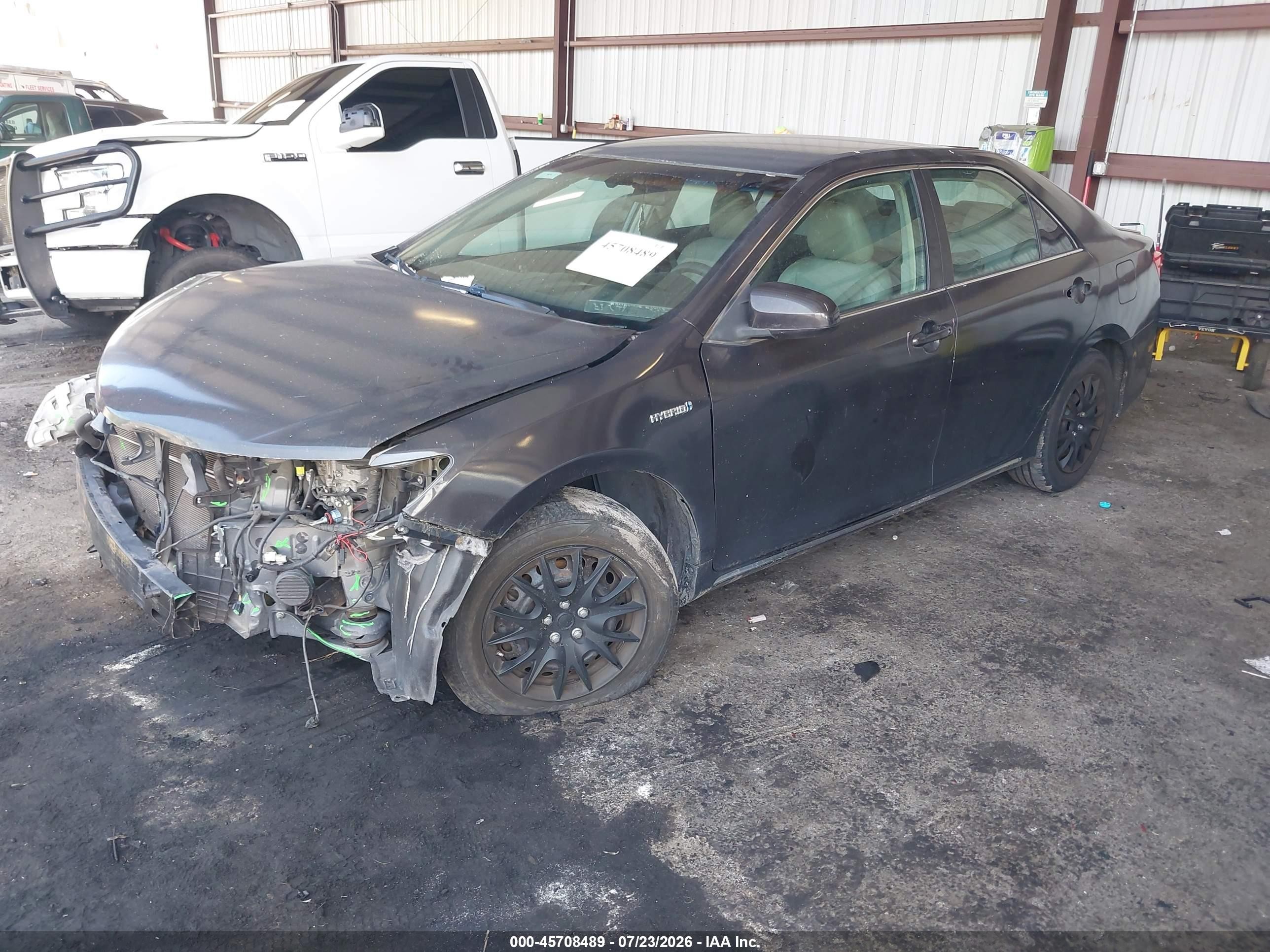 2012 Toyota Camry Hybrid Le Серый vin: 4T1BD1FK7CU013820