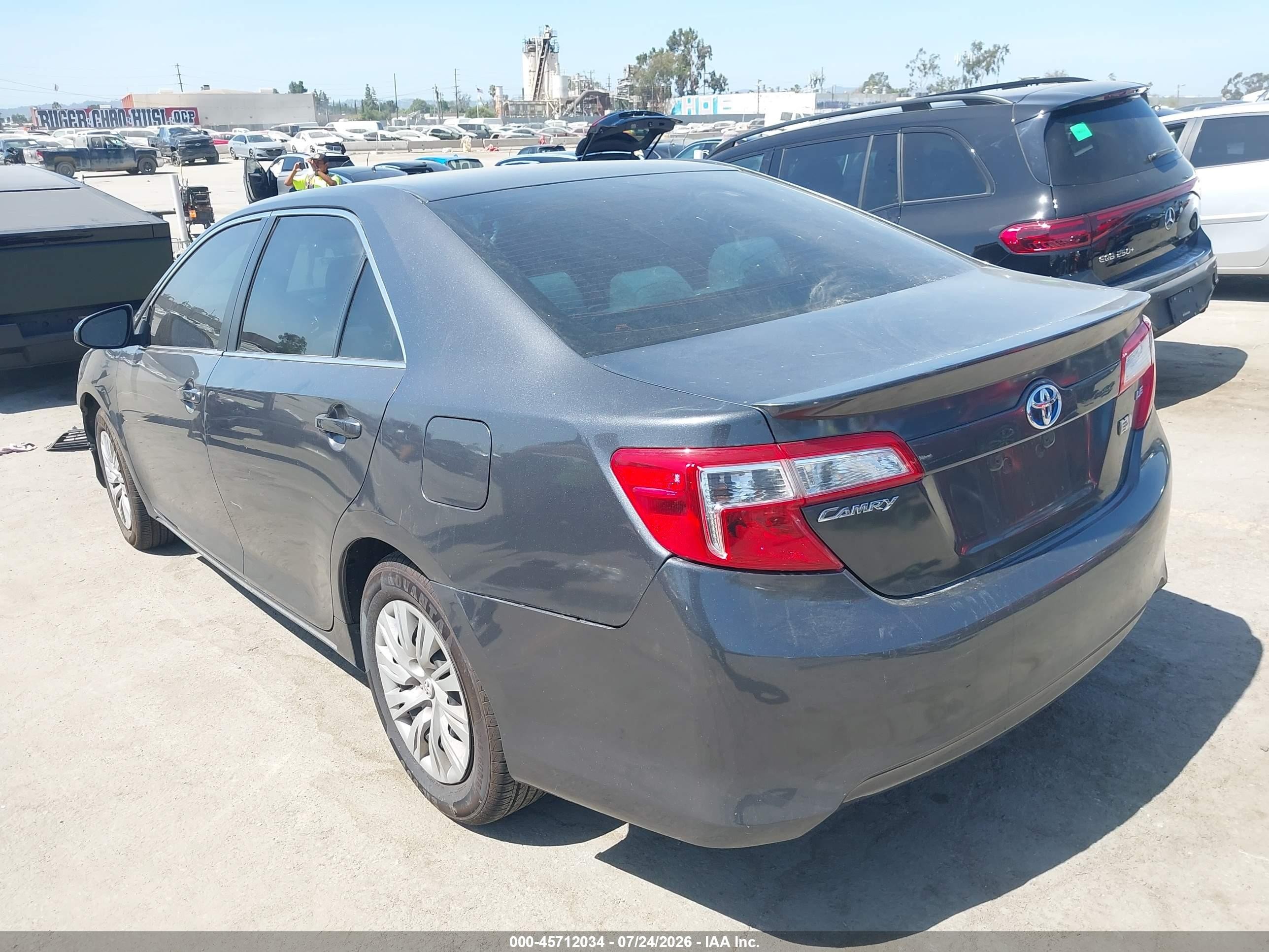2012 Toyota Camry Hybrid Le Серый vin: 4T1BD1FK7CU026633