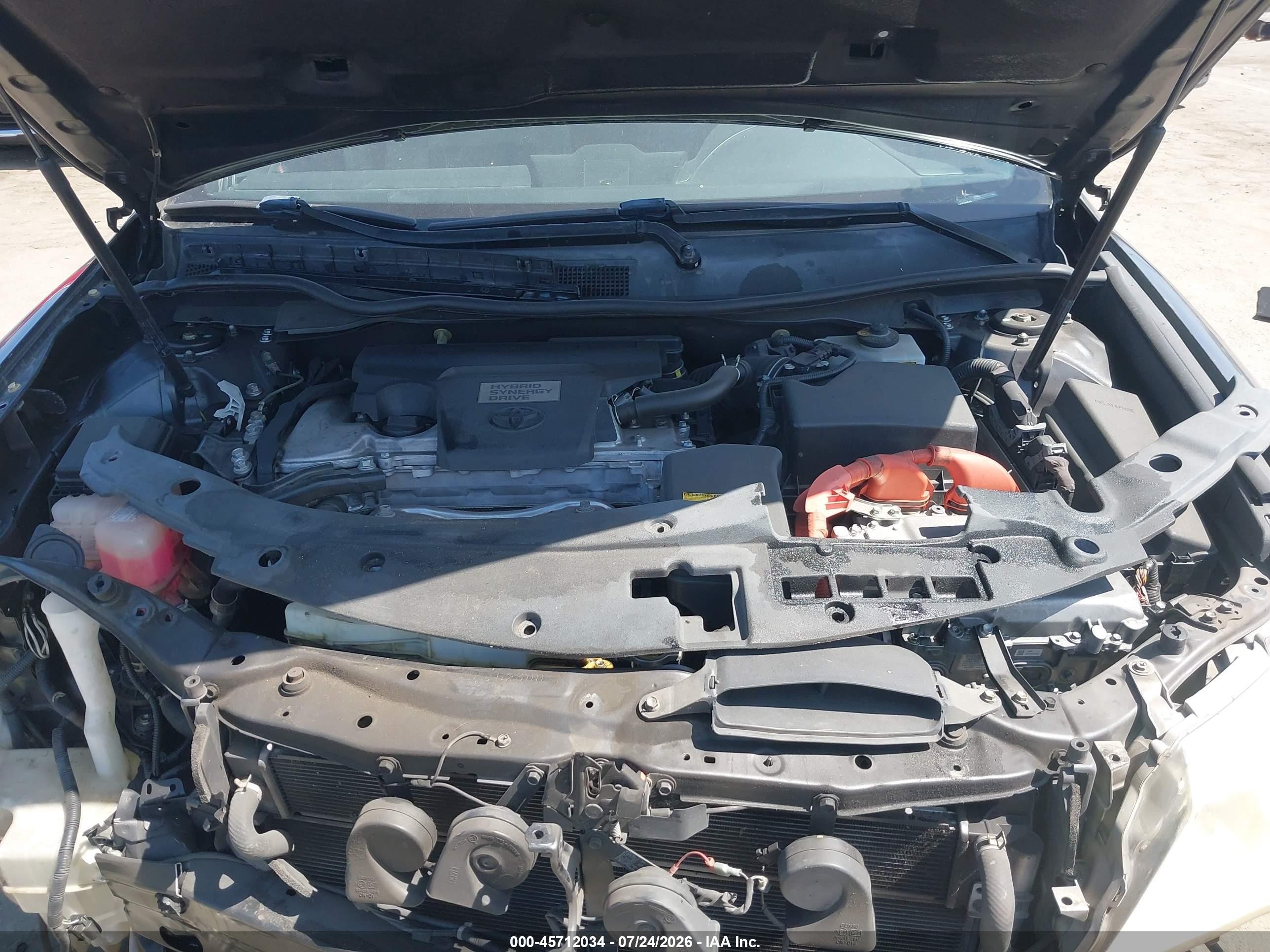 2012 Toyota Camry Hybrid Le Серый vin: 4T1BD1FK7CU026633