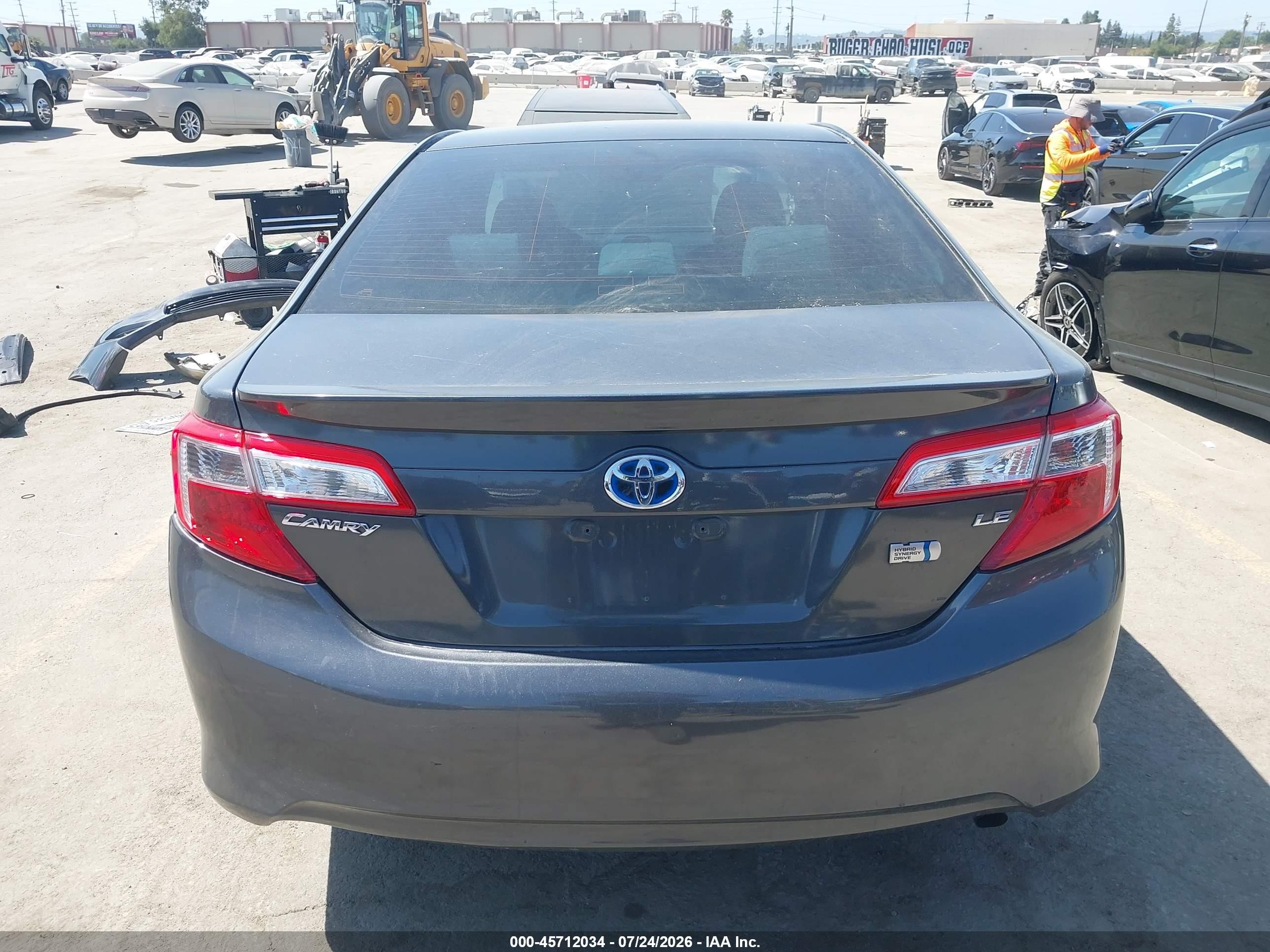 2012 Toyota Camry Hybrid Le Серый vin: 4T1BD1FK7CU026633