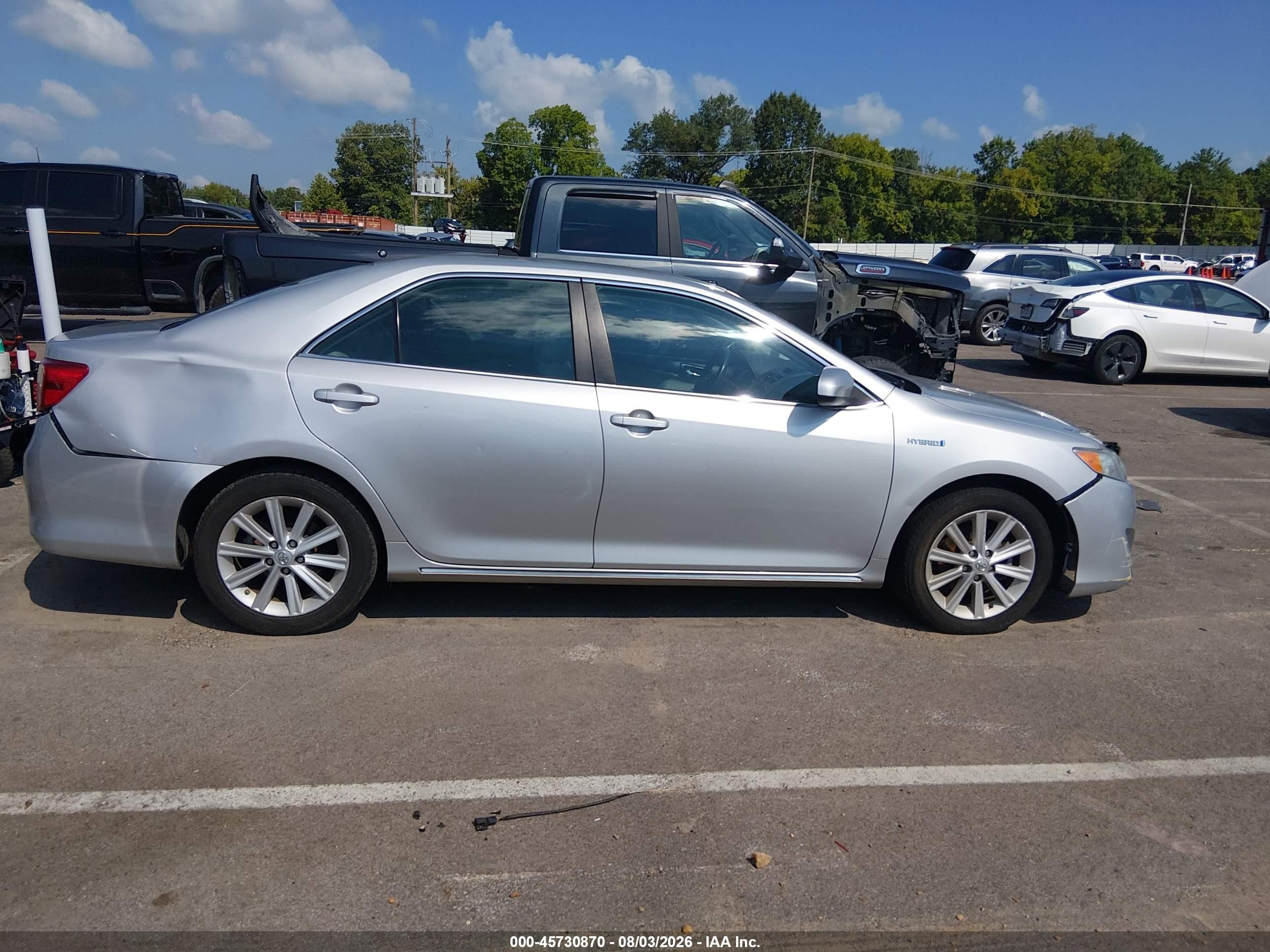 2012 Toyota Camry Hybrid Xle Gray vin: 4T1BD1FK7CU038684