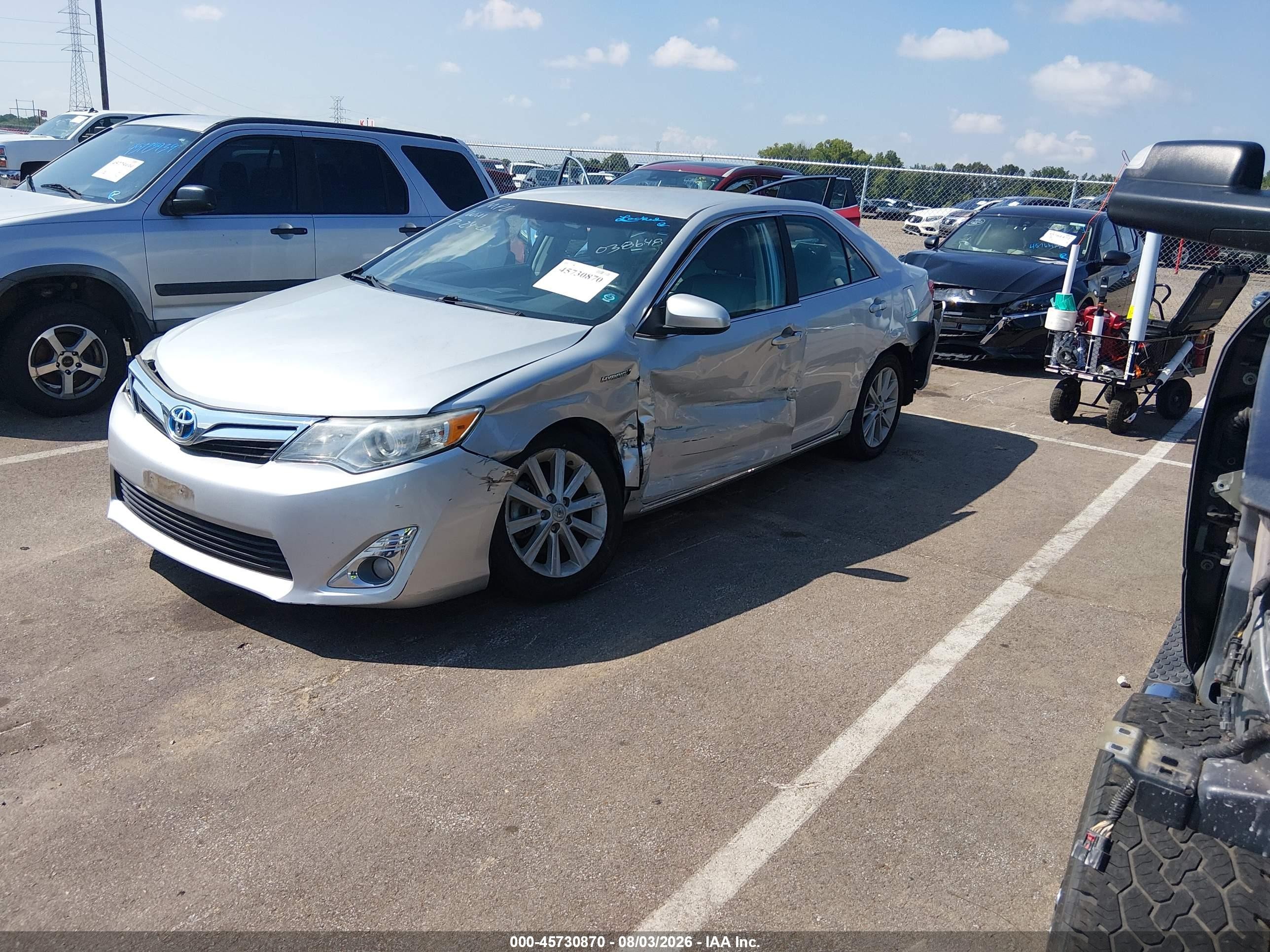 2012 Toyota Camry Hybrid Xle Gray vin: 4T1BD1FK7CU038684