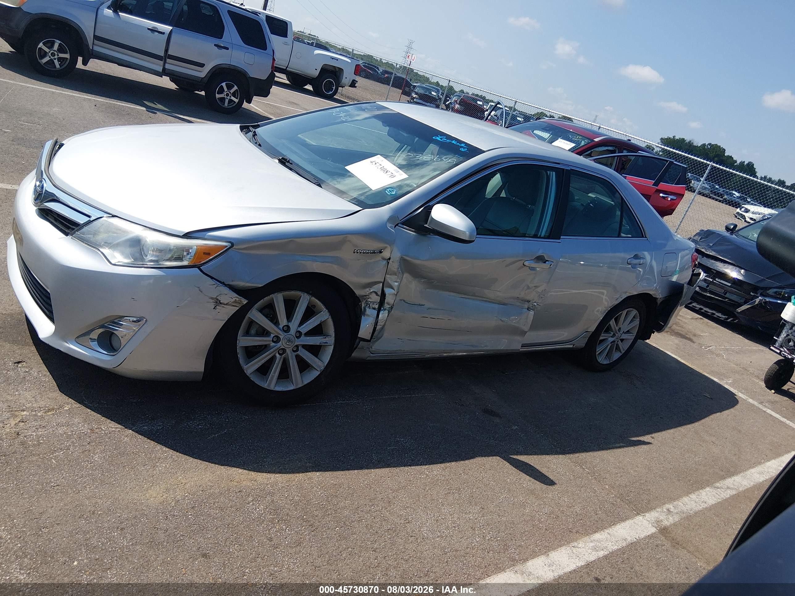 2012 Toyota Camry Hybrid Xle Gray vin: 4T1BD1FK7CU038684