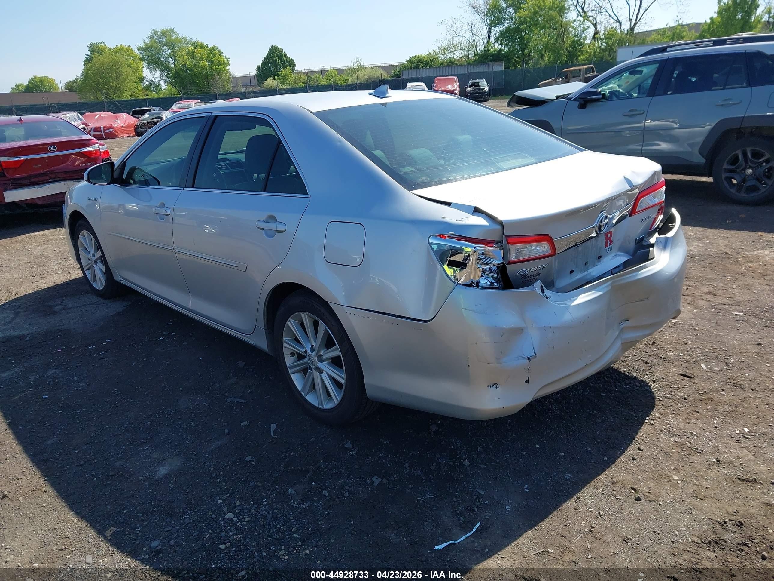 2012 Toyota Camry Hybrid Xle Silver vin: 4T1BD1FK7CU041293