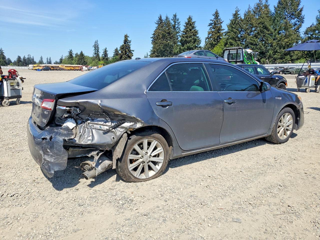 2012 Toyota Camry Hybrid Xle Gray vin: 4T1BD1FK7CU046476