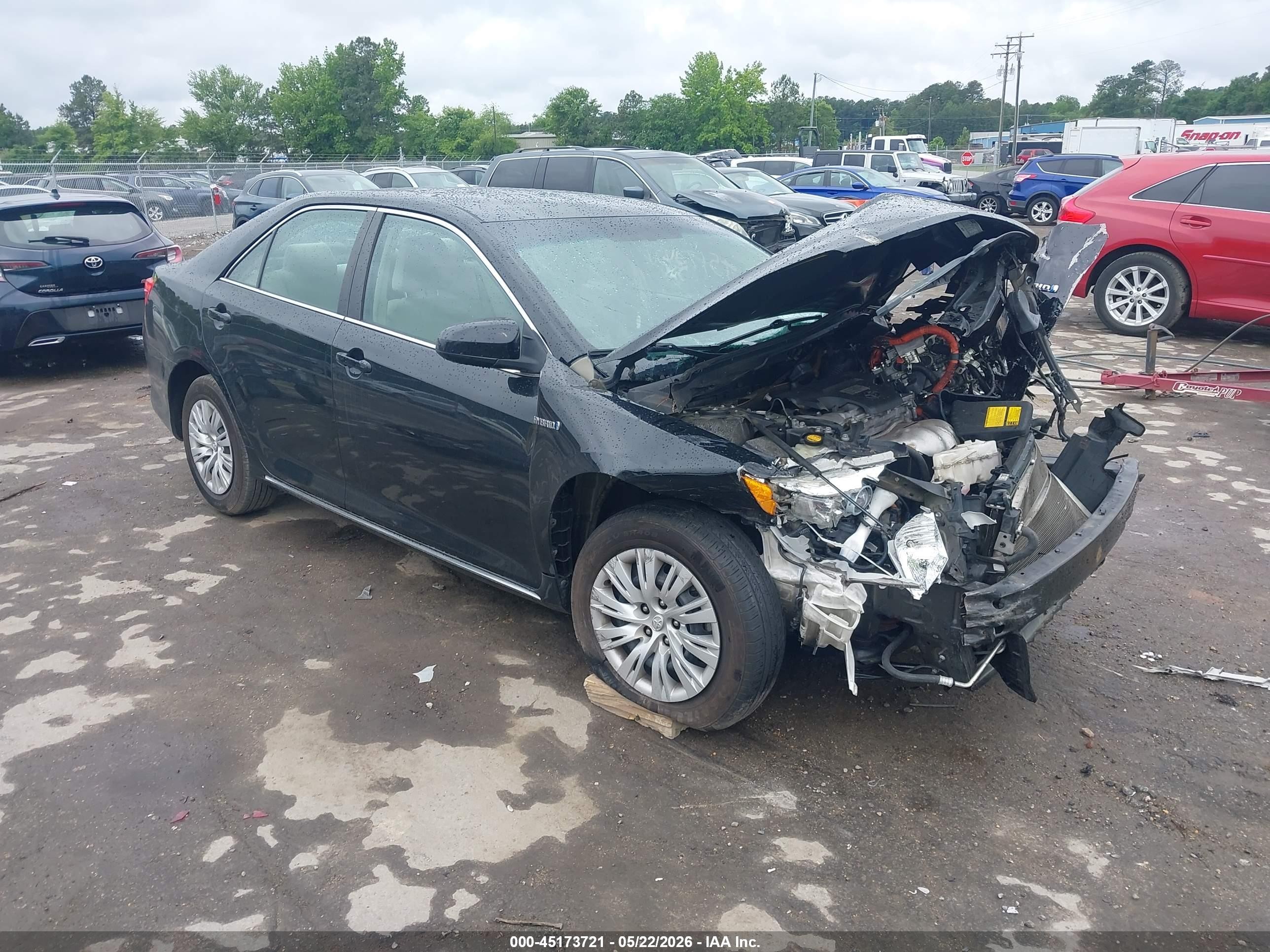 2012 Toyota Camry Hybrid Le Black vin: 4T1BD1FK7CU051984