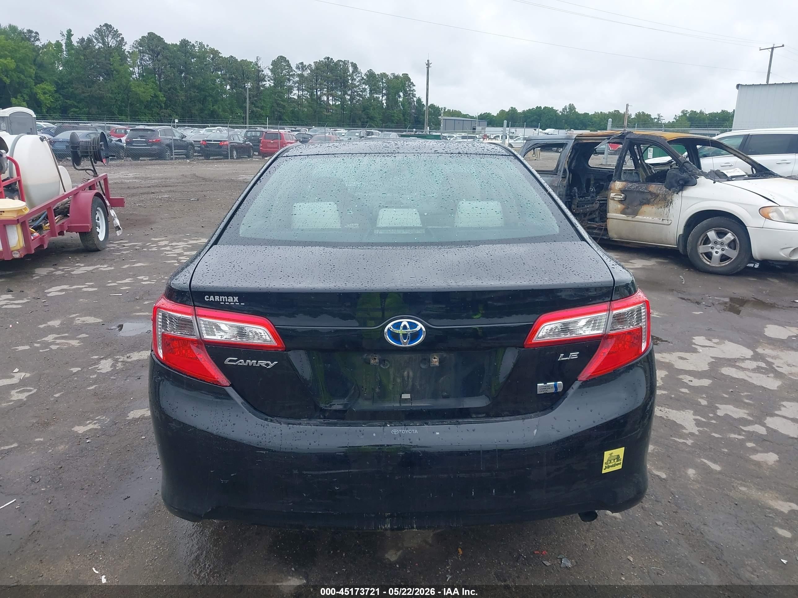 2012 Toyota Camry Hybrid Le Black vin: 4T1BD1FK7CU051984