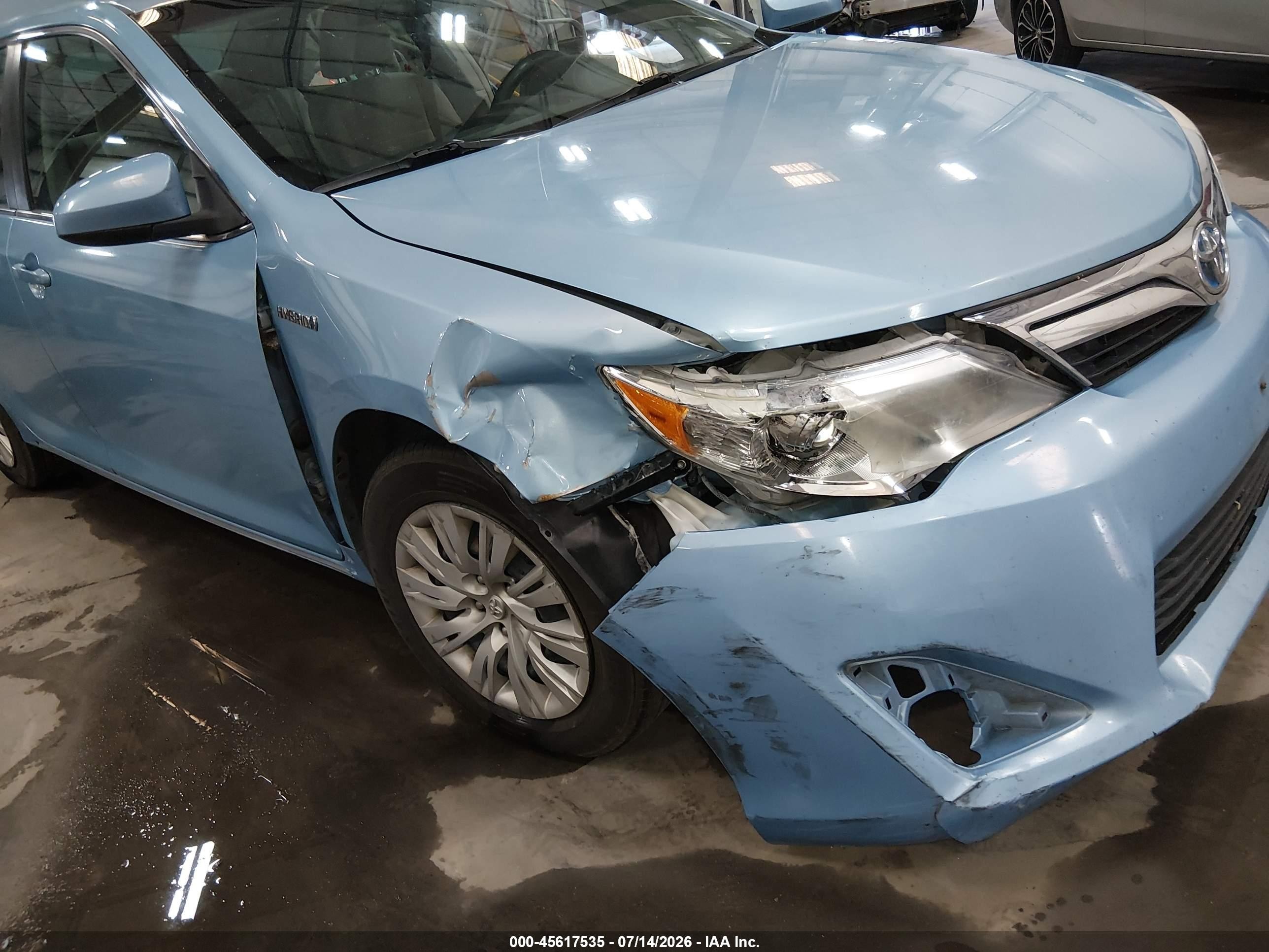 2012 Toyota Camry Hybrid Le Синий vin: 4T1BD1FK7CU057493