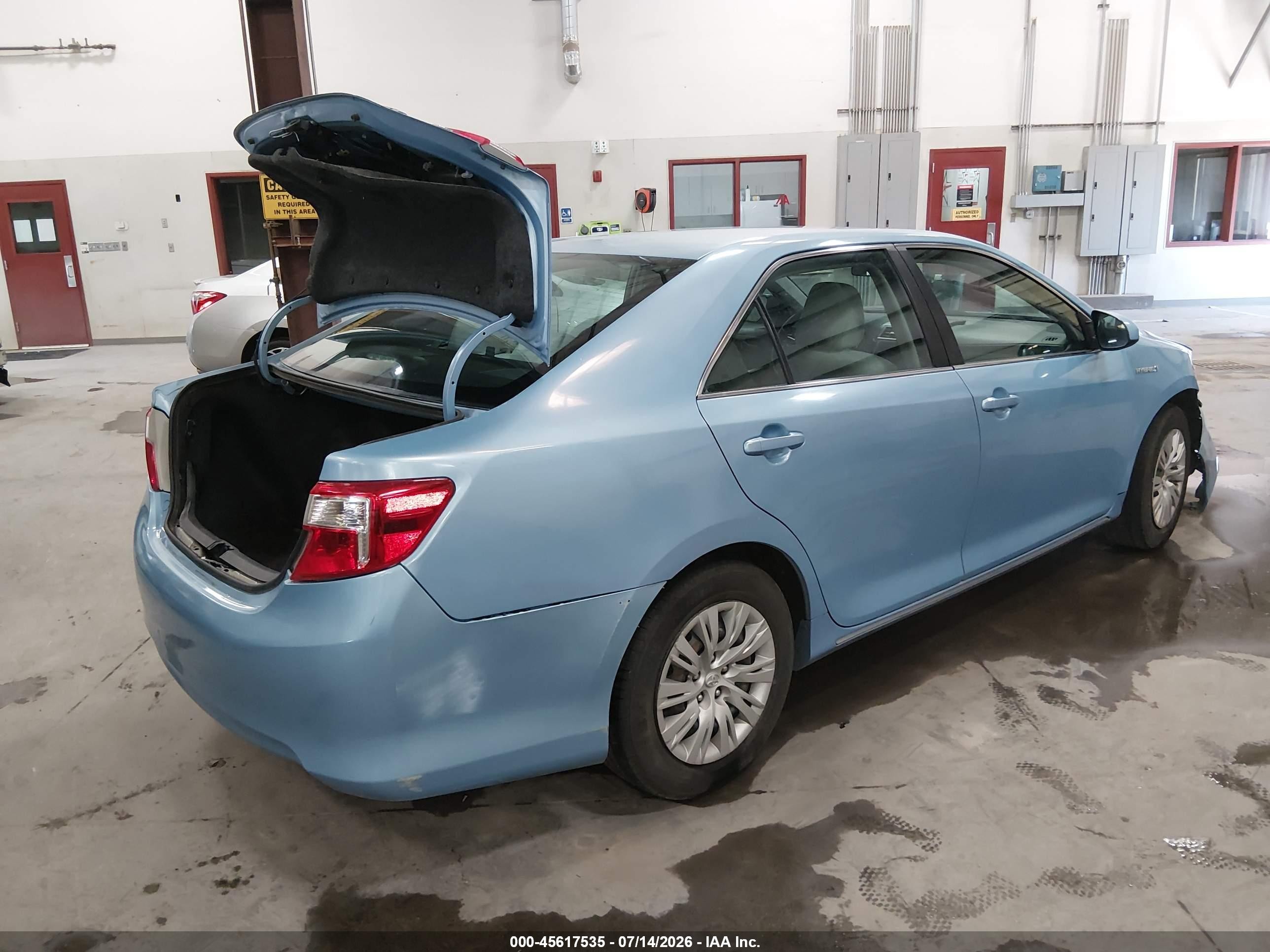 2012 Toyota Camry Hybrid Le Синий vin: 4T1BD1FK7CU057493