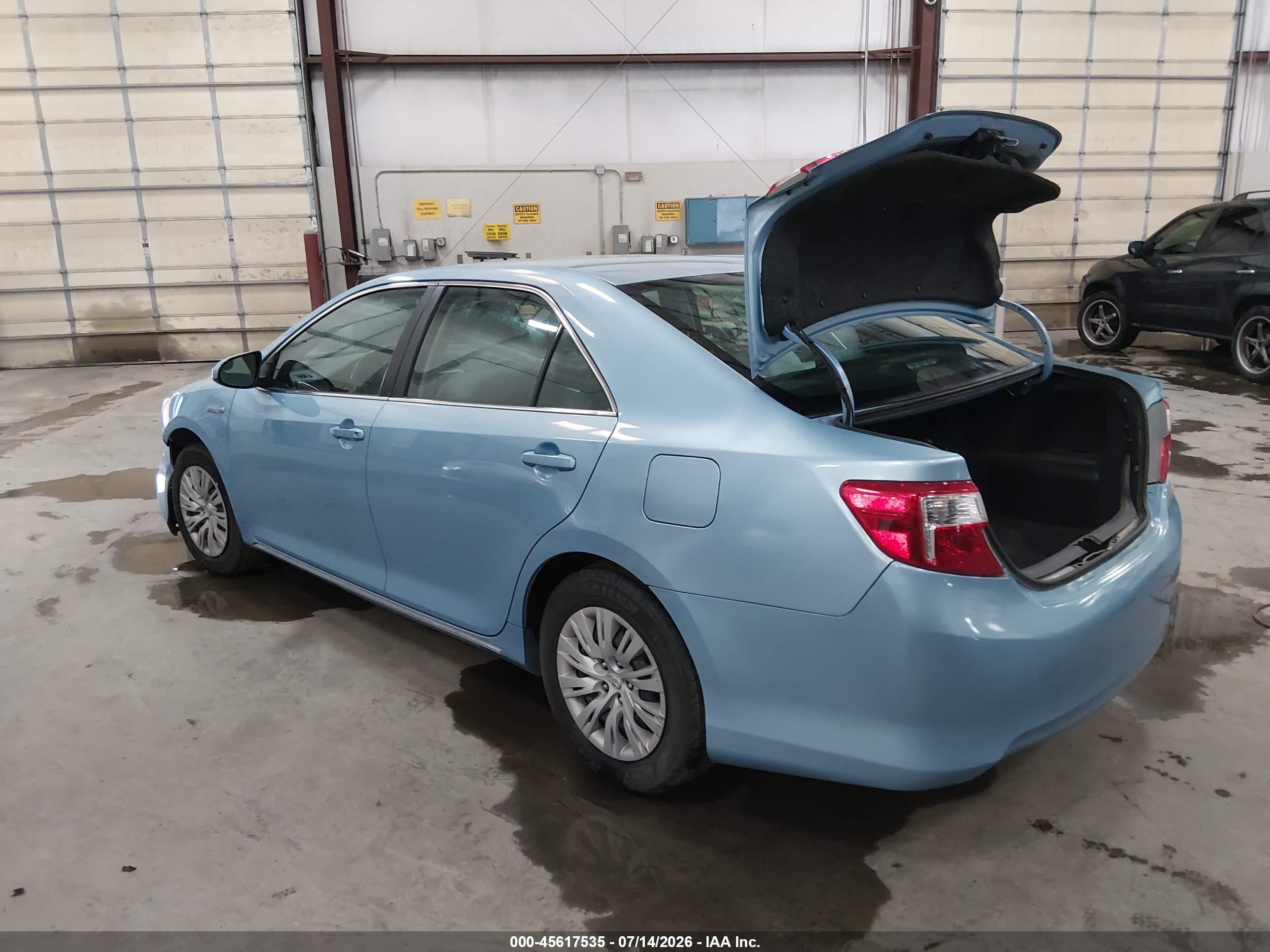 2012 Toyota Camry Hybrid Le Синий vin: 4T1BD1FK7CU057493
