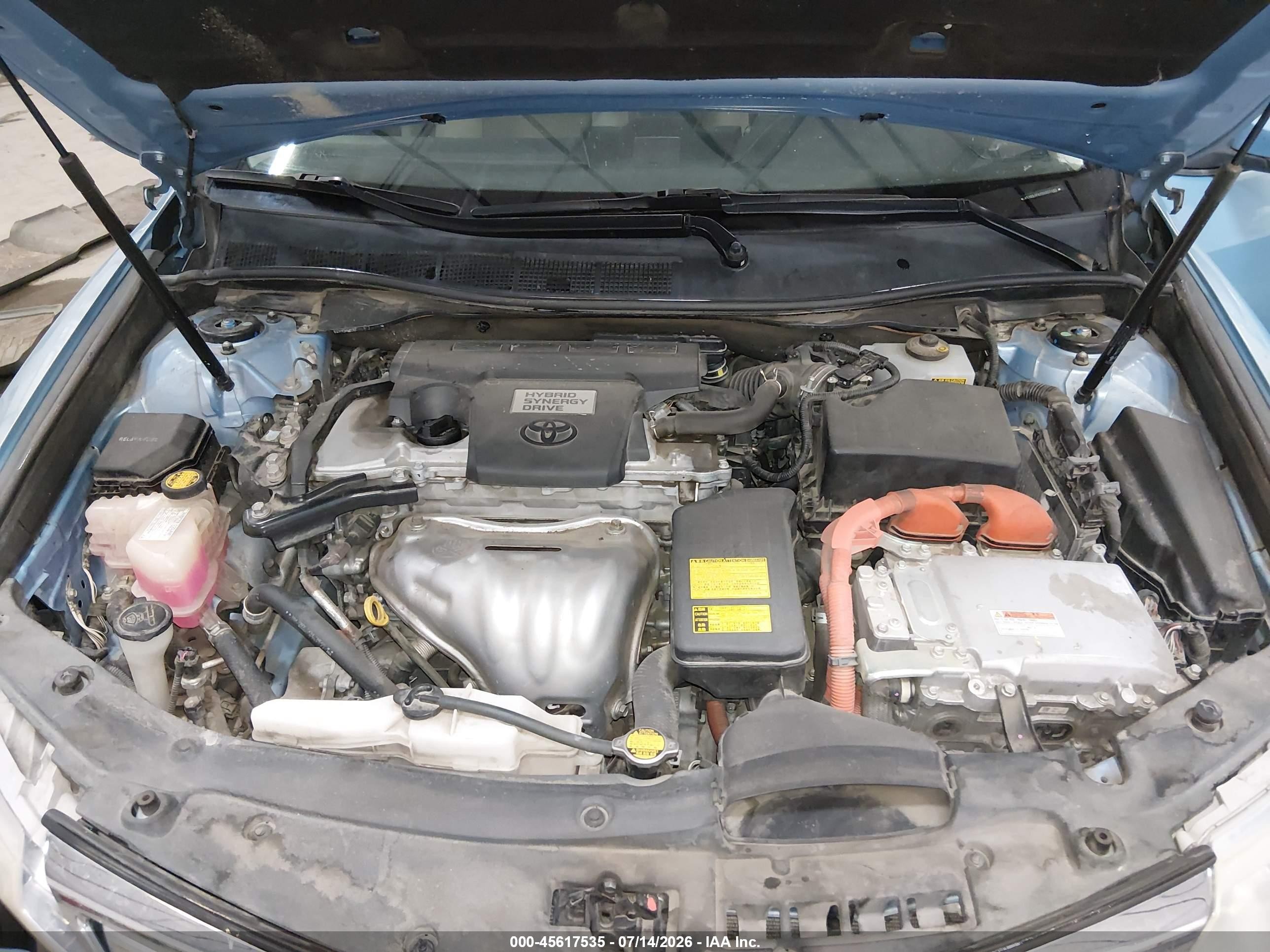 2012 Toyota Camry Hybrid Le Синий vin: 4T1BD1FK7CU057493