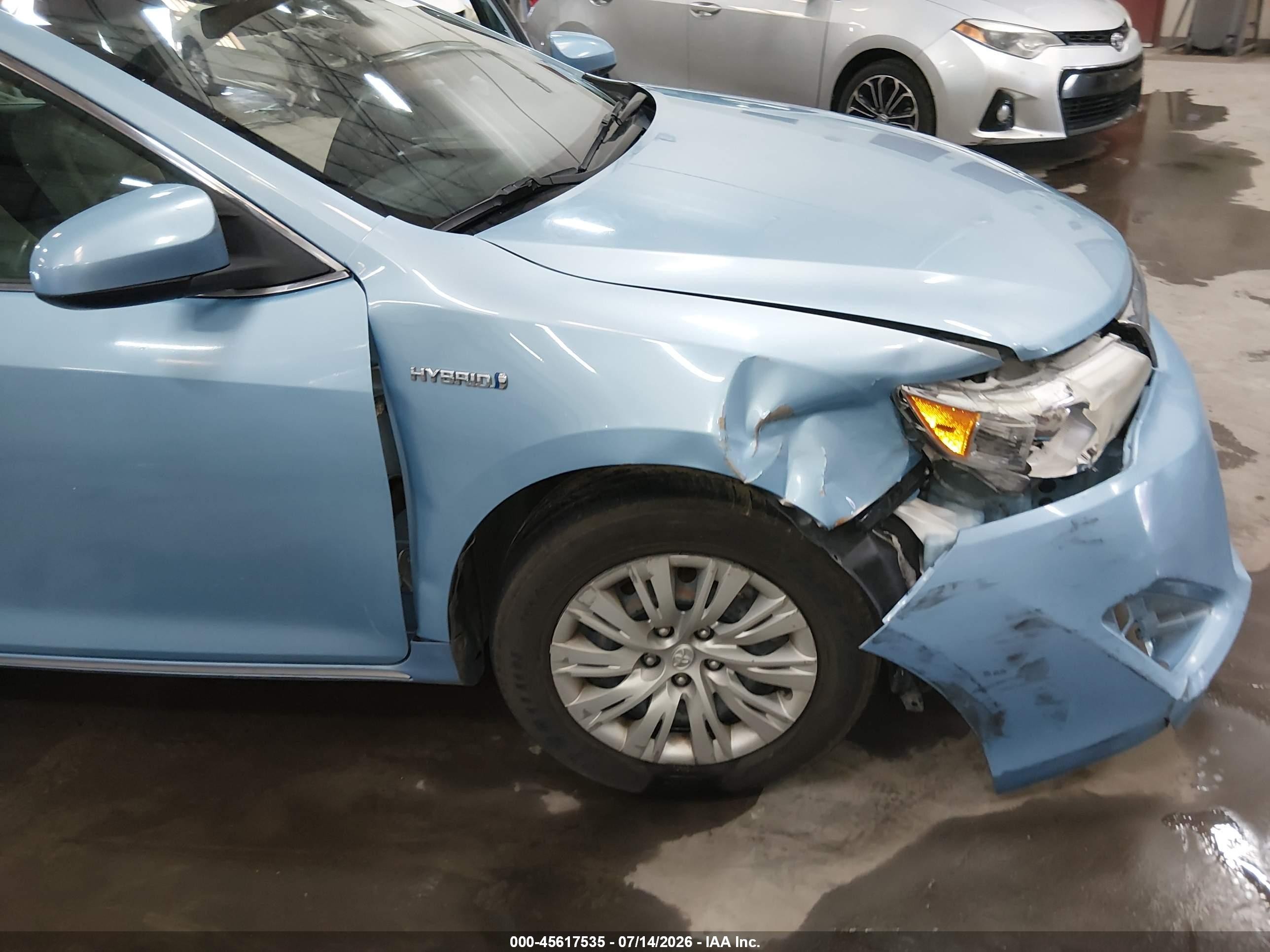 2012 Toyota Camry Hybrid Le Синий vin: 4T1BD1FK7CU057493