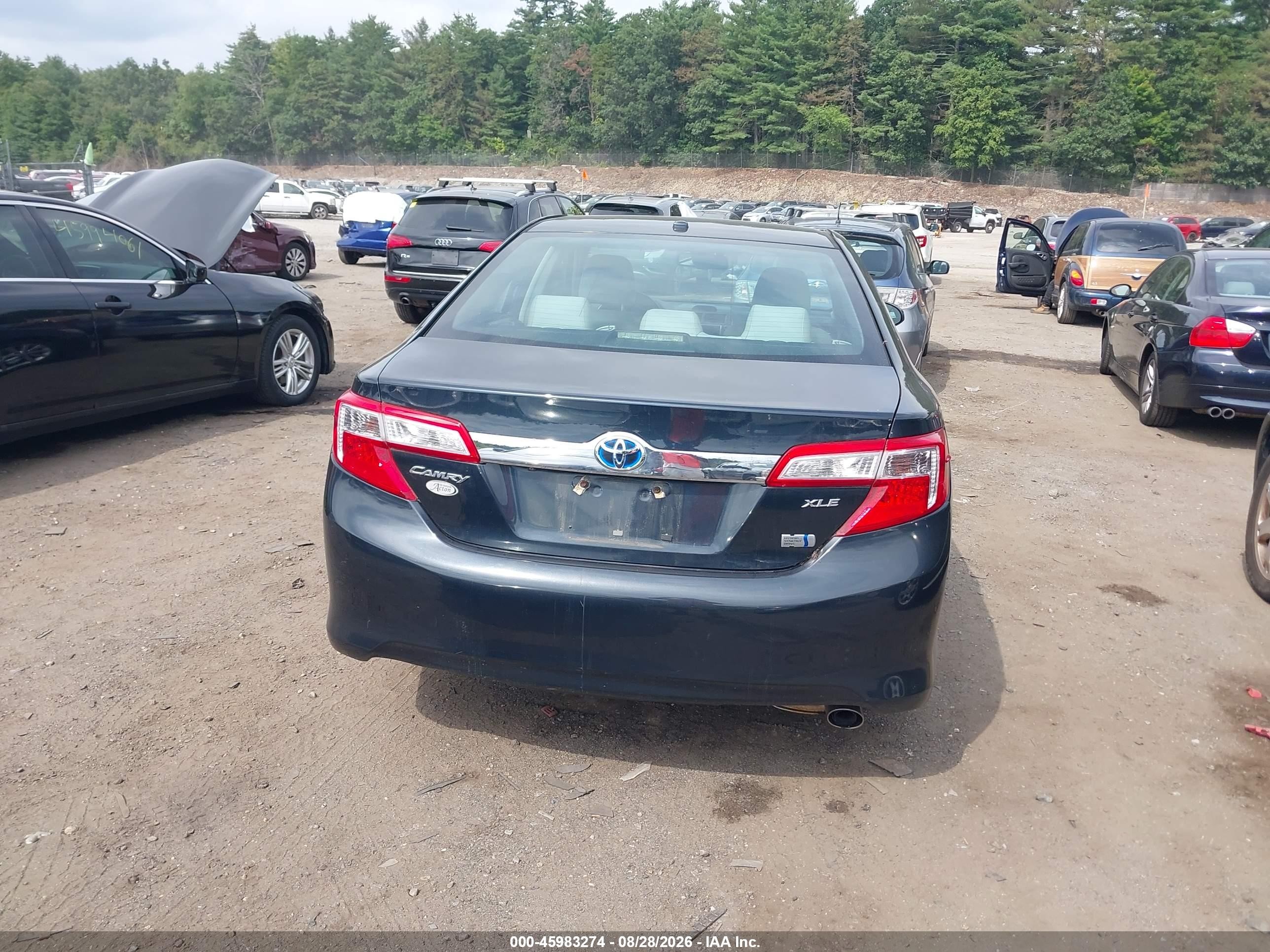 2012 Toyota Camry Hybrid Xle Black vin: 4T1BD1FK7CU060541