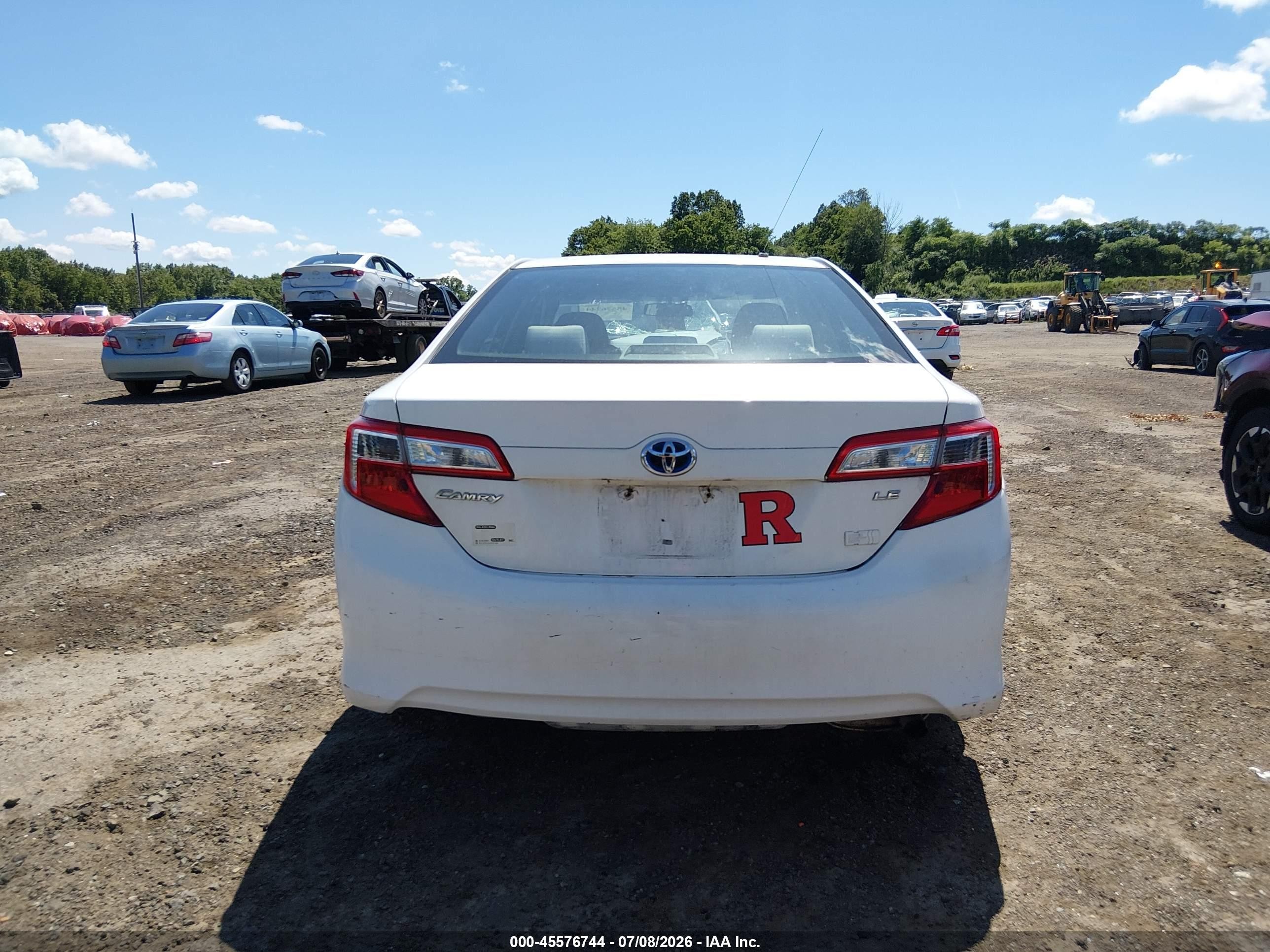 2013 Toyota Camry Hybrid Le White vin: 4T1BD1FK7DU065384