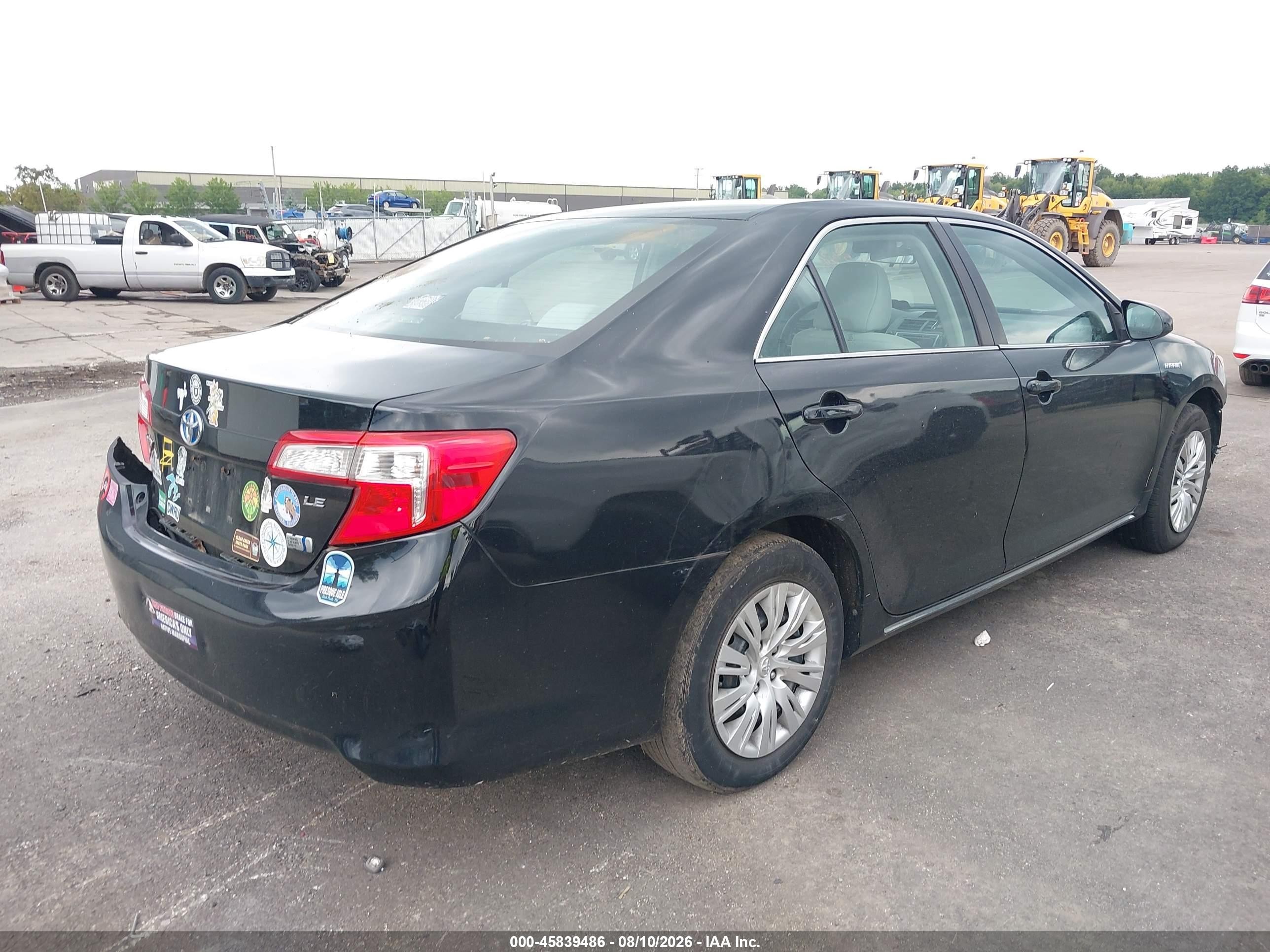 2013 Toyota Camry Hybrid Le Black vin: 4T1BD1FK7DU070925