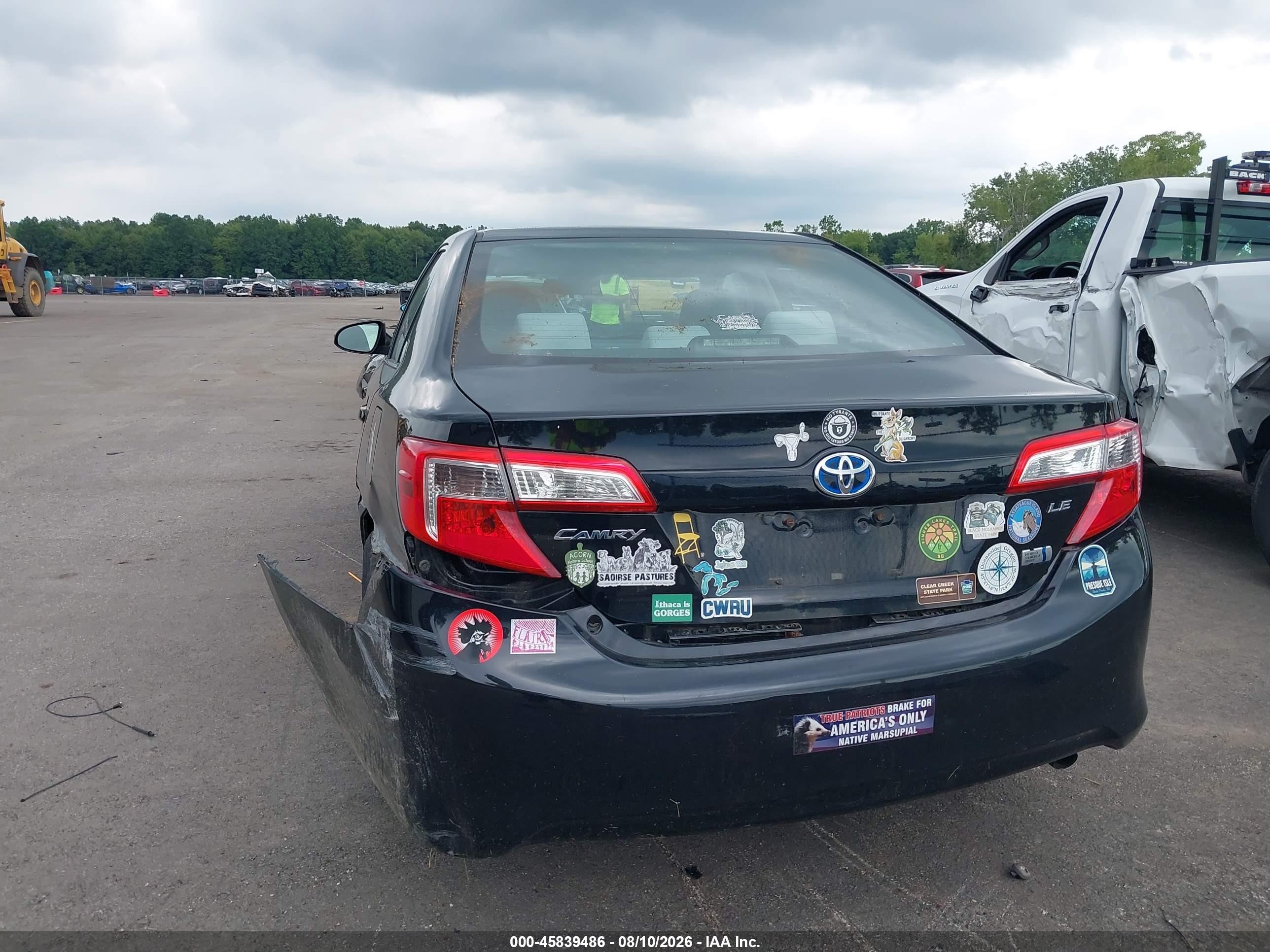 2013 Toyota Camry Hybrid Le Black vin: 4T1BD1FK7DU070925