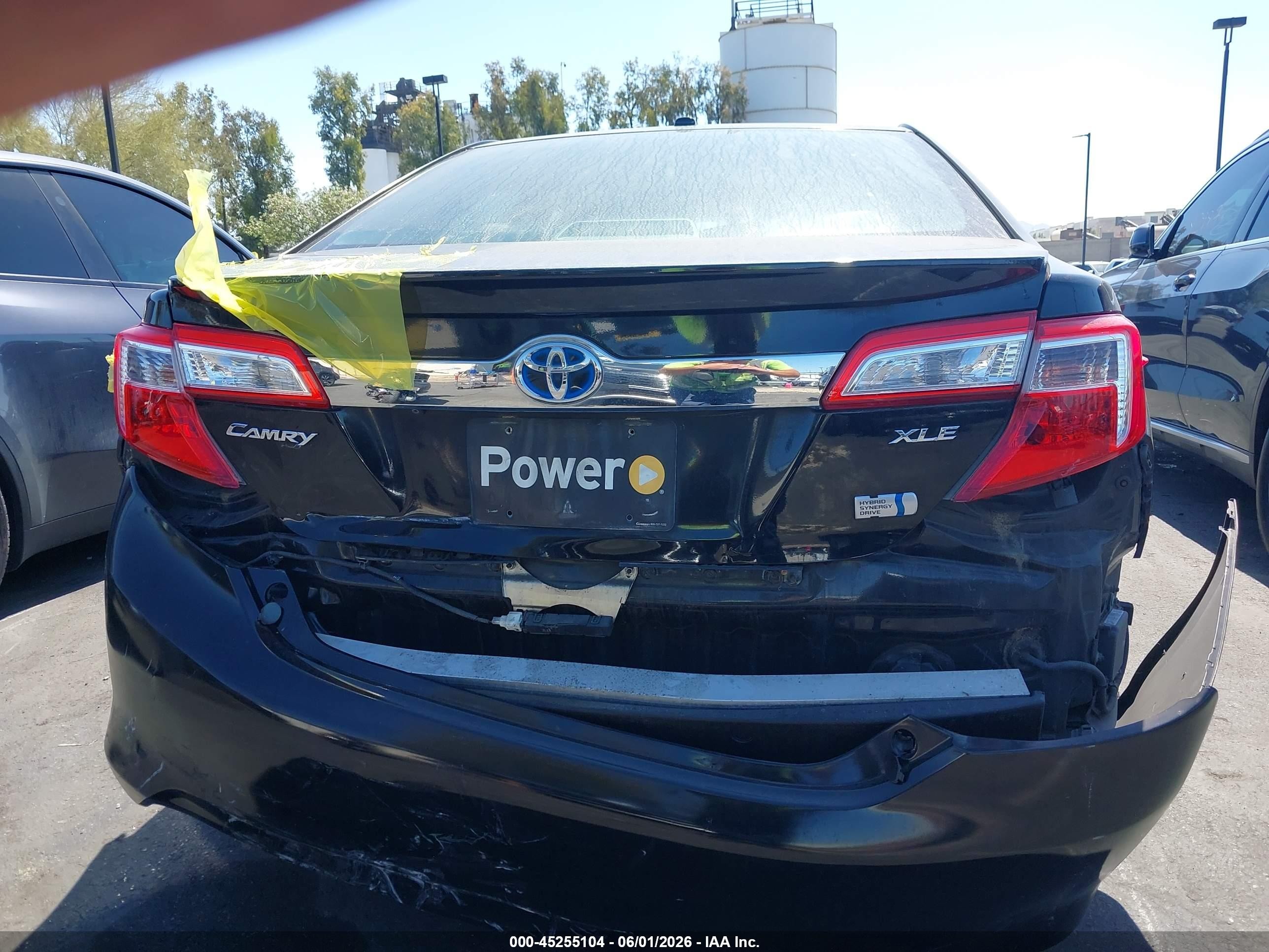 2013 Toyota Camry Hybrid Xle Black vin: 4T1BD1FK7DU071251