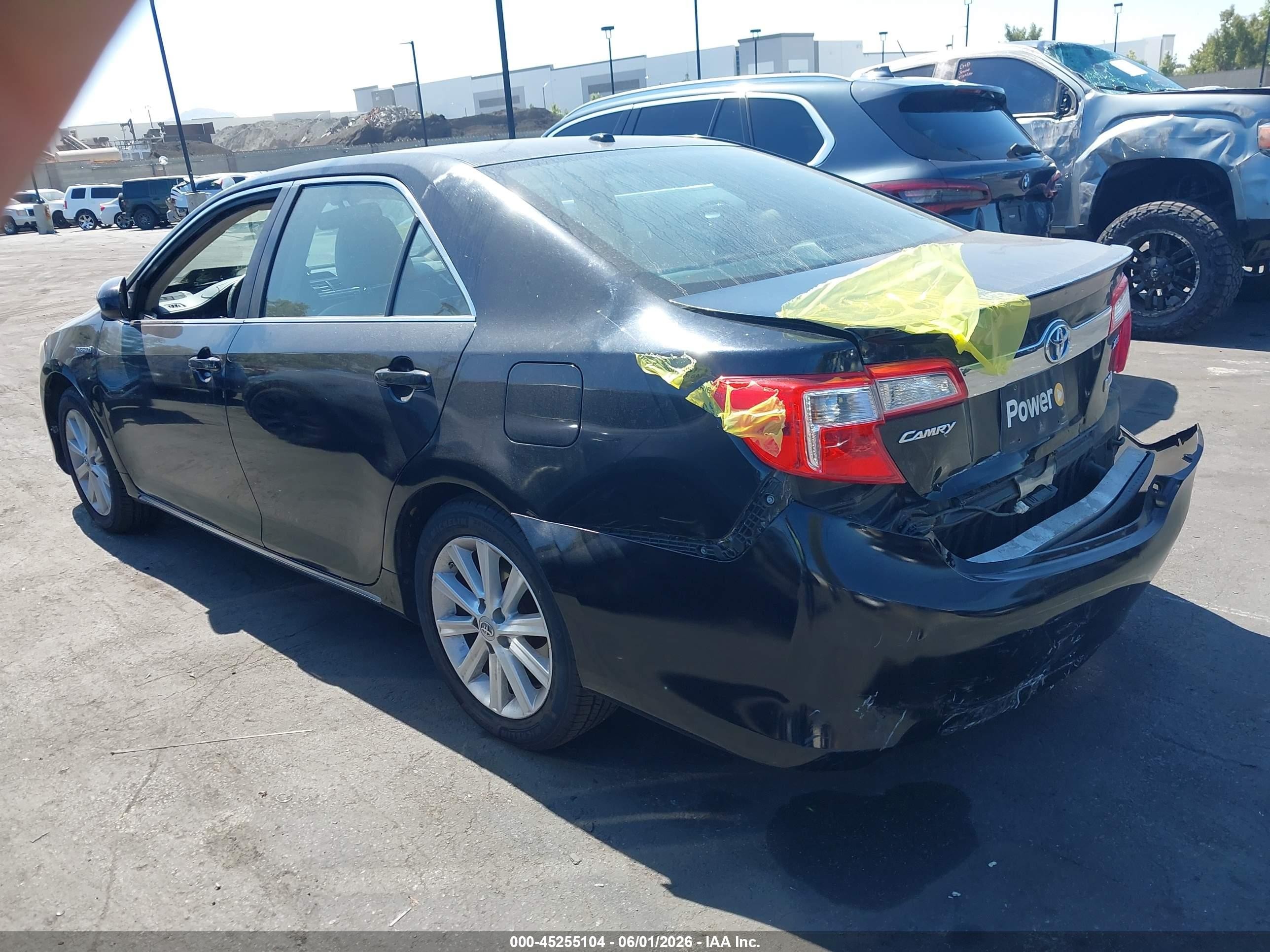 2013 Toyota Camry Hybrid Xle Black vin: 4T1BD1FK7DU071251
