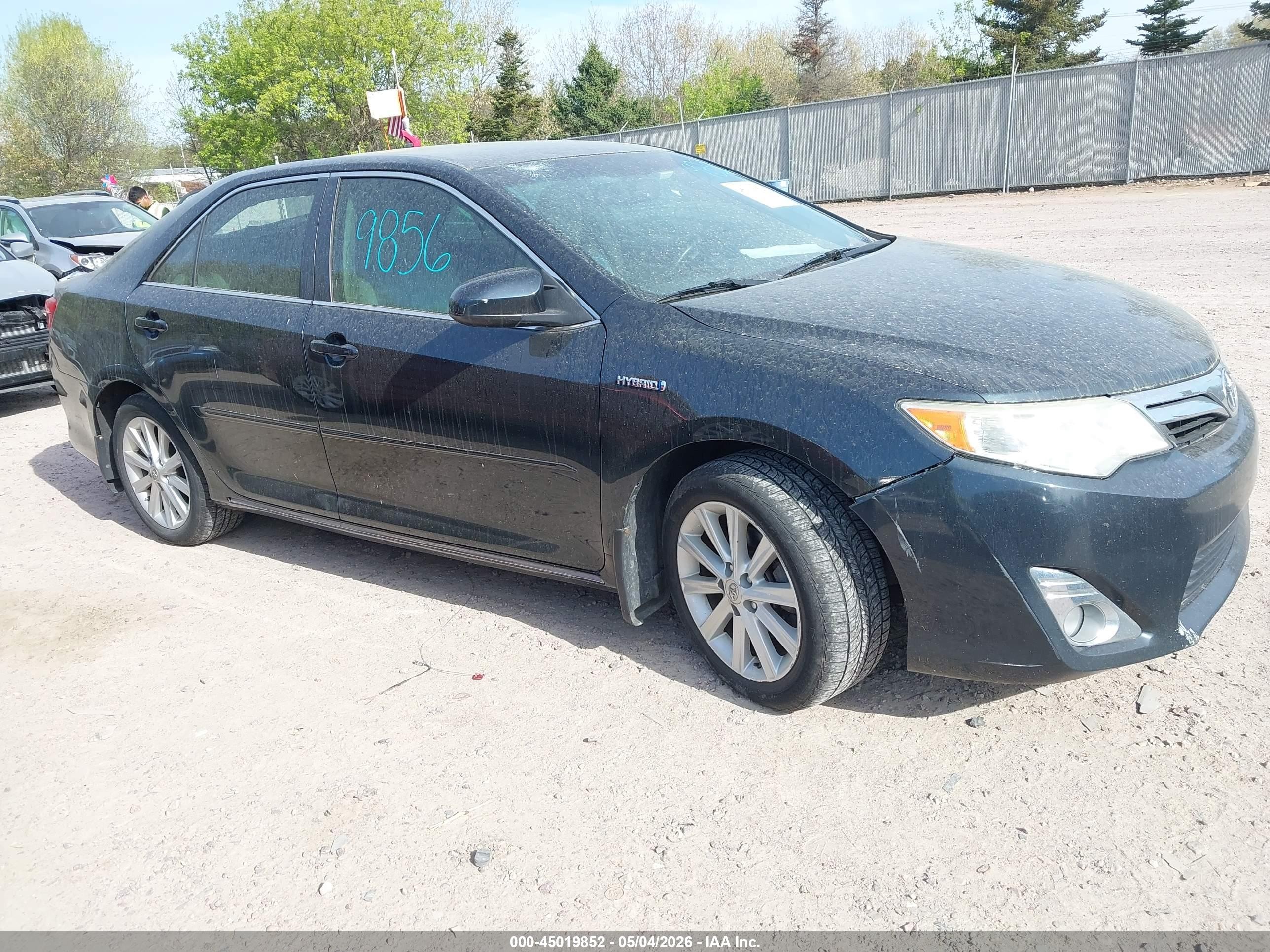 2013 Toyota Camry Hybrid Xle Black vin: 4T1BD1FK7DU073405
