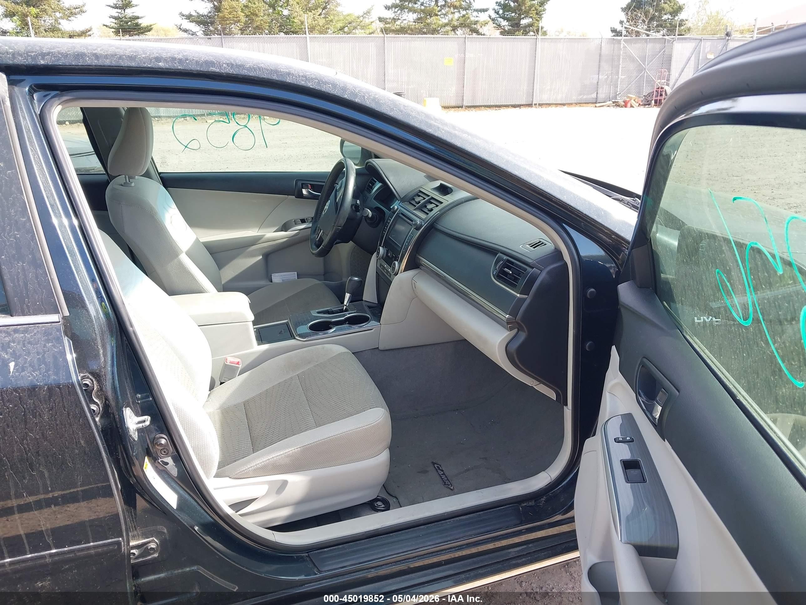 2013 Toyota Camry Hybrid Xle Black vin: 4T1BD1FK7DU073405