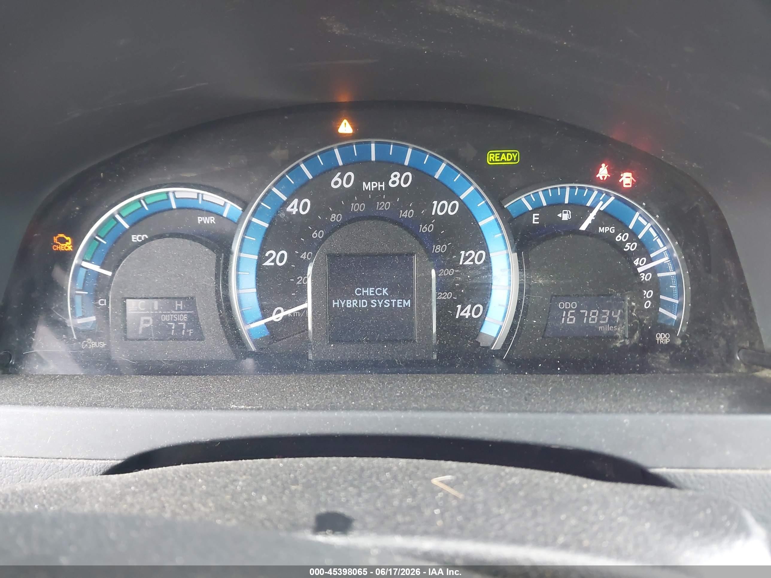2013 Toyota Camry Hybrid Xle Gray vin: 4T1BD1FK7DU075140