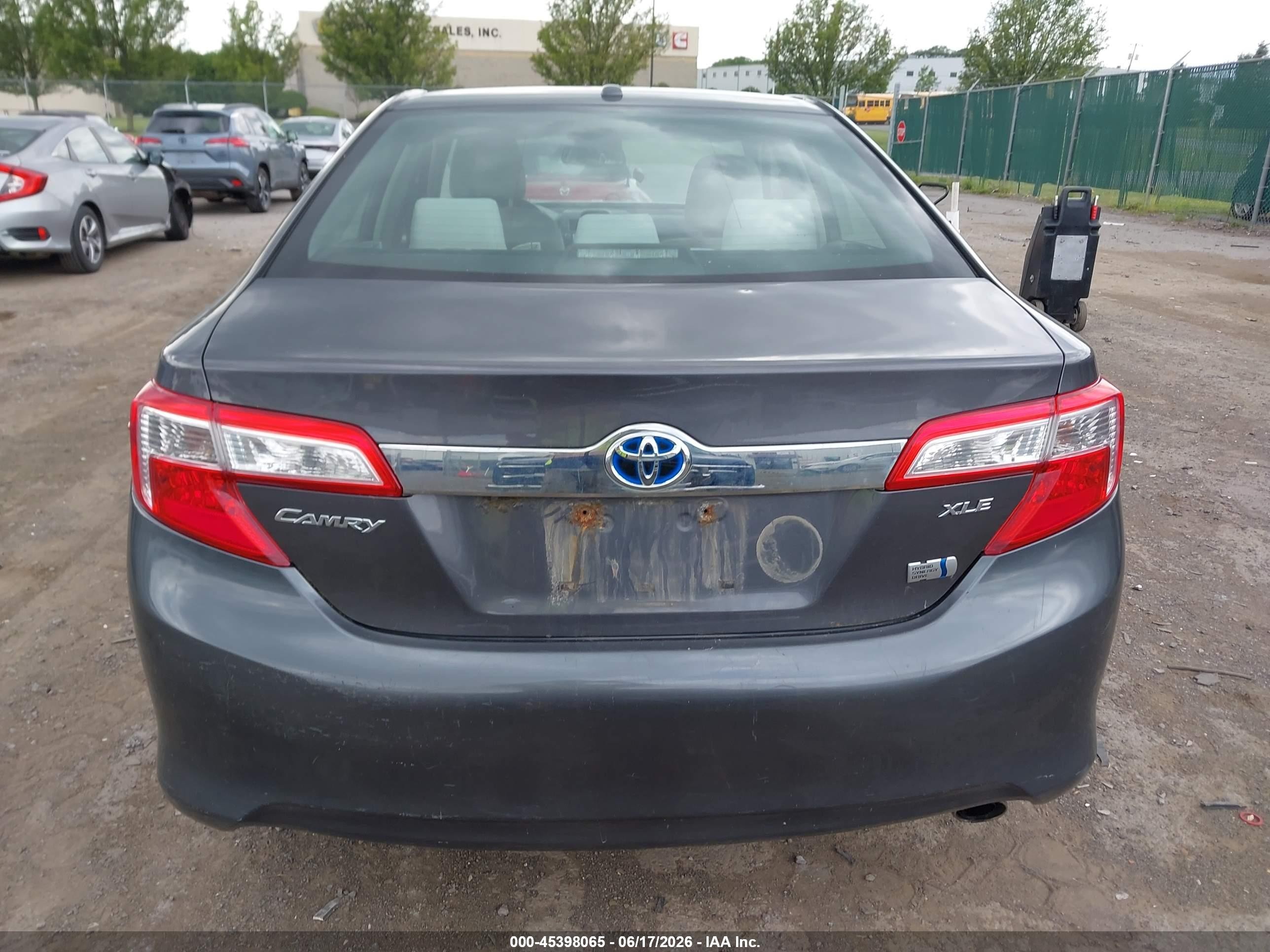 2013 Toyota Camry Hybrid Xle Gray vin: 4T1BD1FK7DU075140