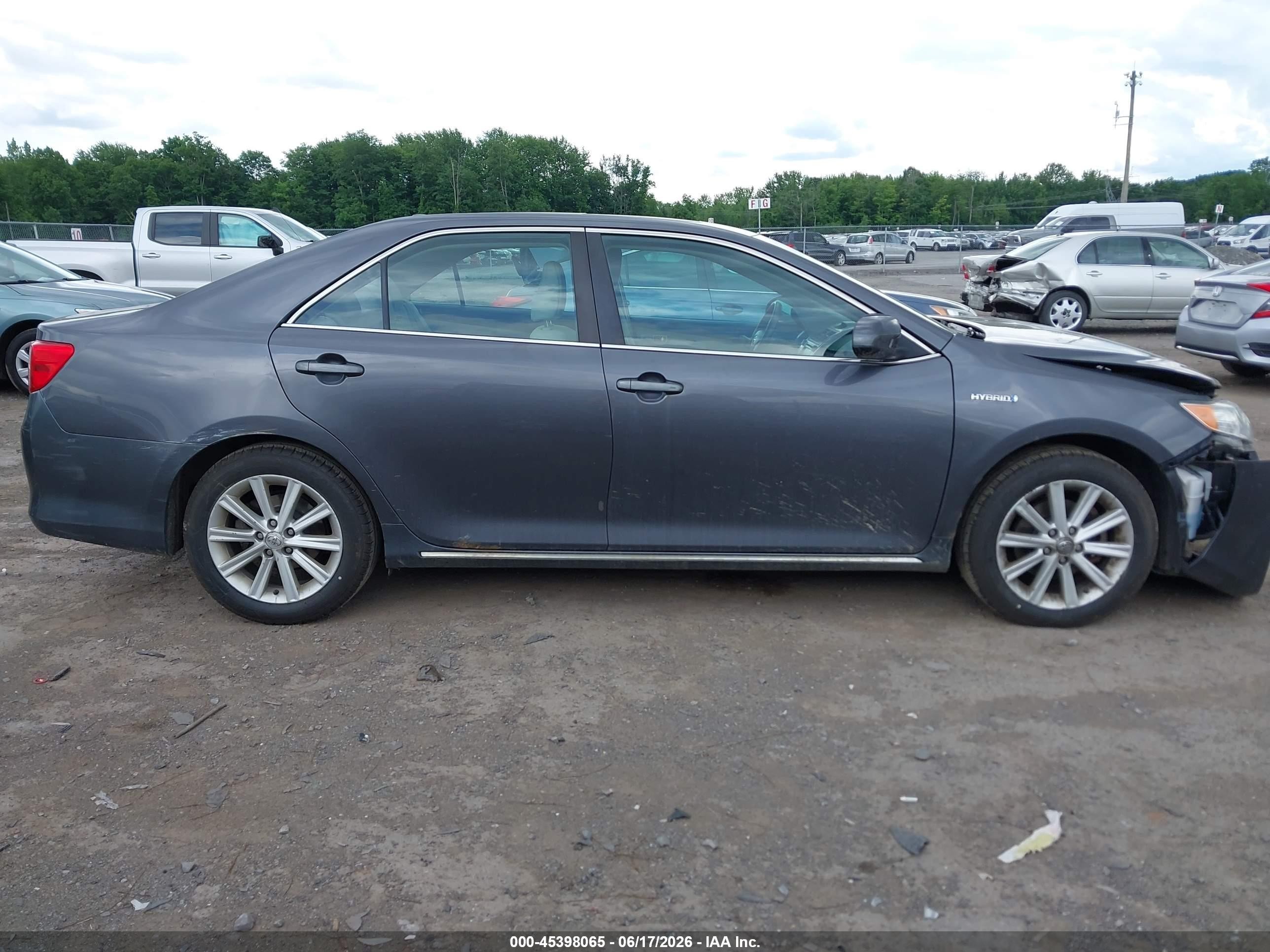 2013 Toyota Camry Hybrid Xle Gray vin: 4T1BD1FK7DU075140