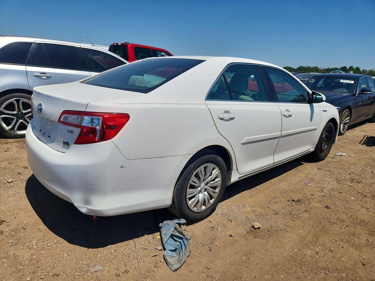 2013 Toyota Camry Hybrid Le White vin: 4T1BD1FK7DU081195